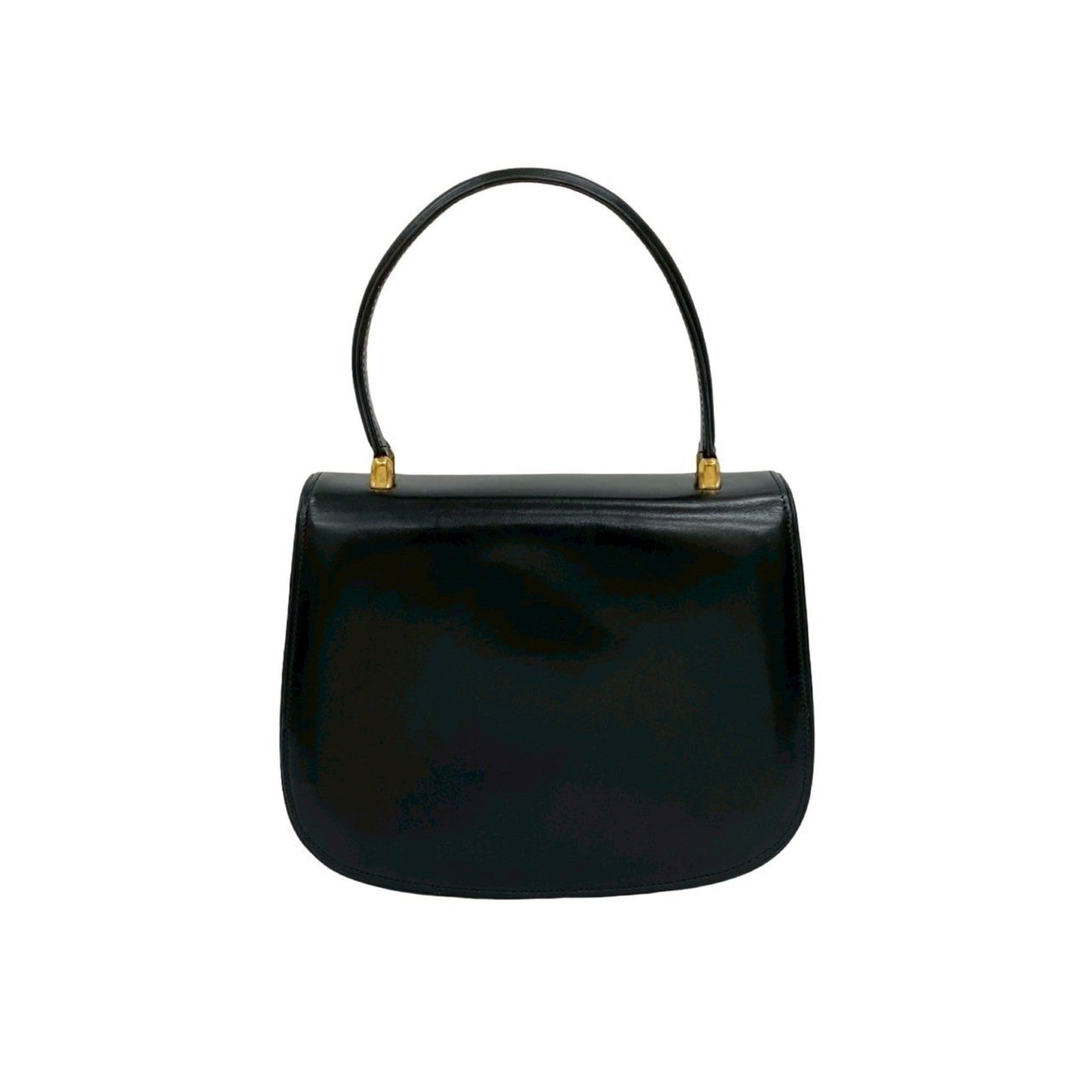 Gucci Black Leather Handbag Tote Bag