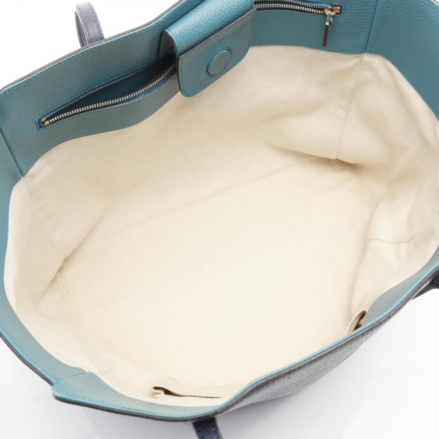 Gucci Blue Leather Tote Bag