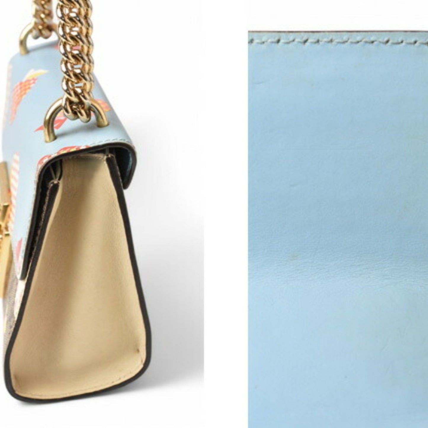 Gucci Beige Blue Brown Gg Supreme Shoulder Bag