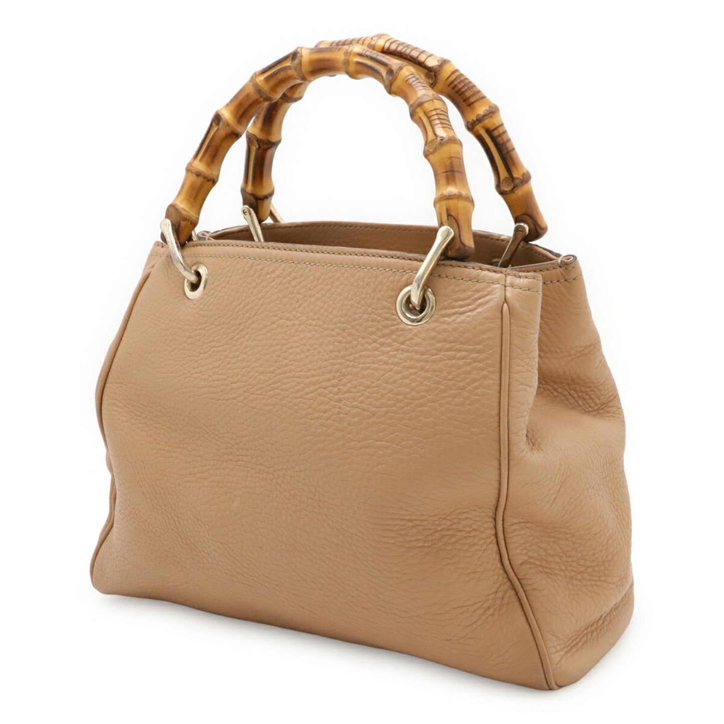 Gucci Beige Bamboo Leather Handbag Shoulder Bag