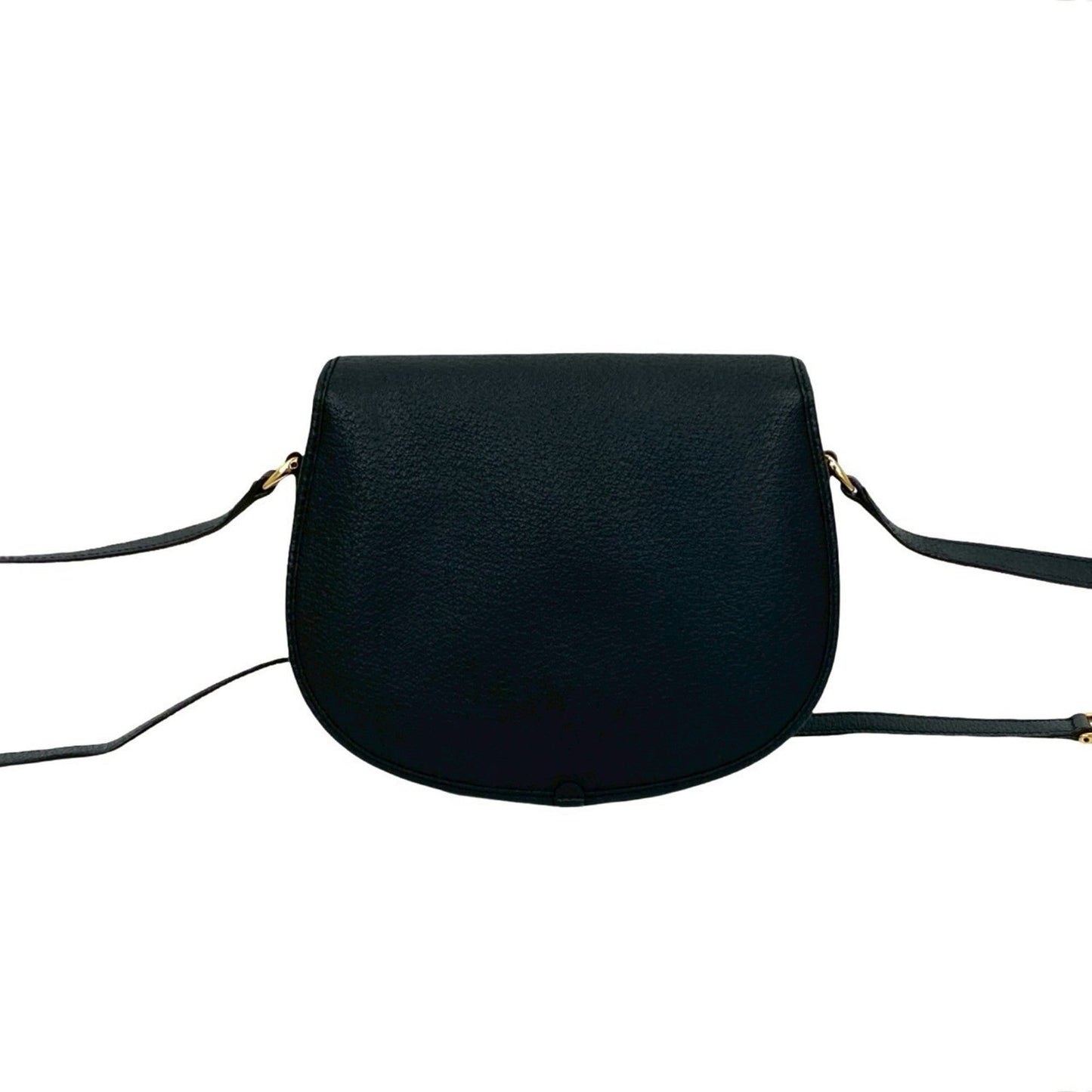 Gucci Navy Leather Canvas Pochette Shoulder Bag