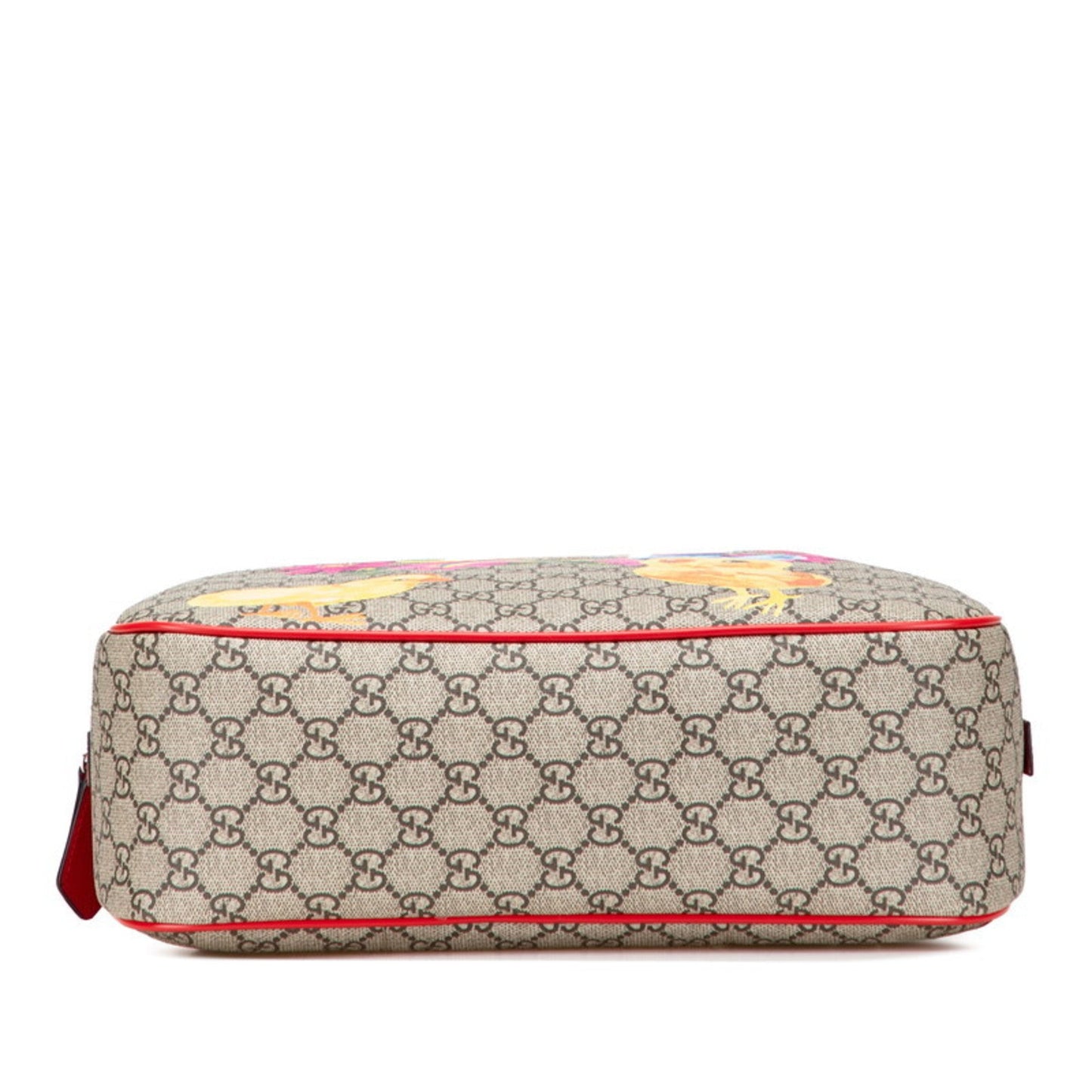 Gucci Beige Multi-Color Red Color Pvc Leather Backpack