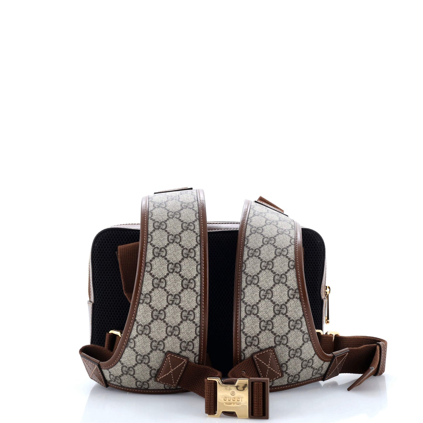 Interlocking G Patch Buckle Backpack GG Coated Canvas