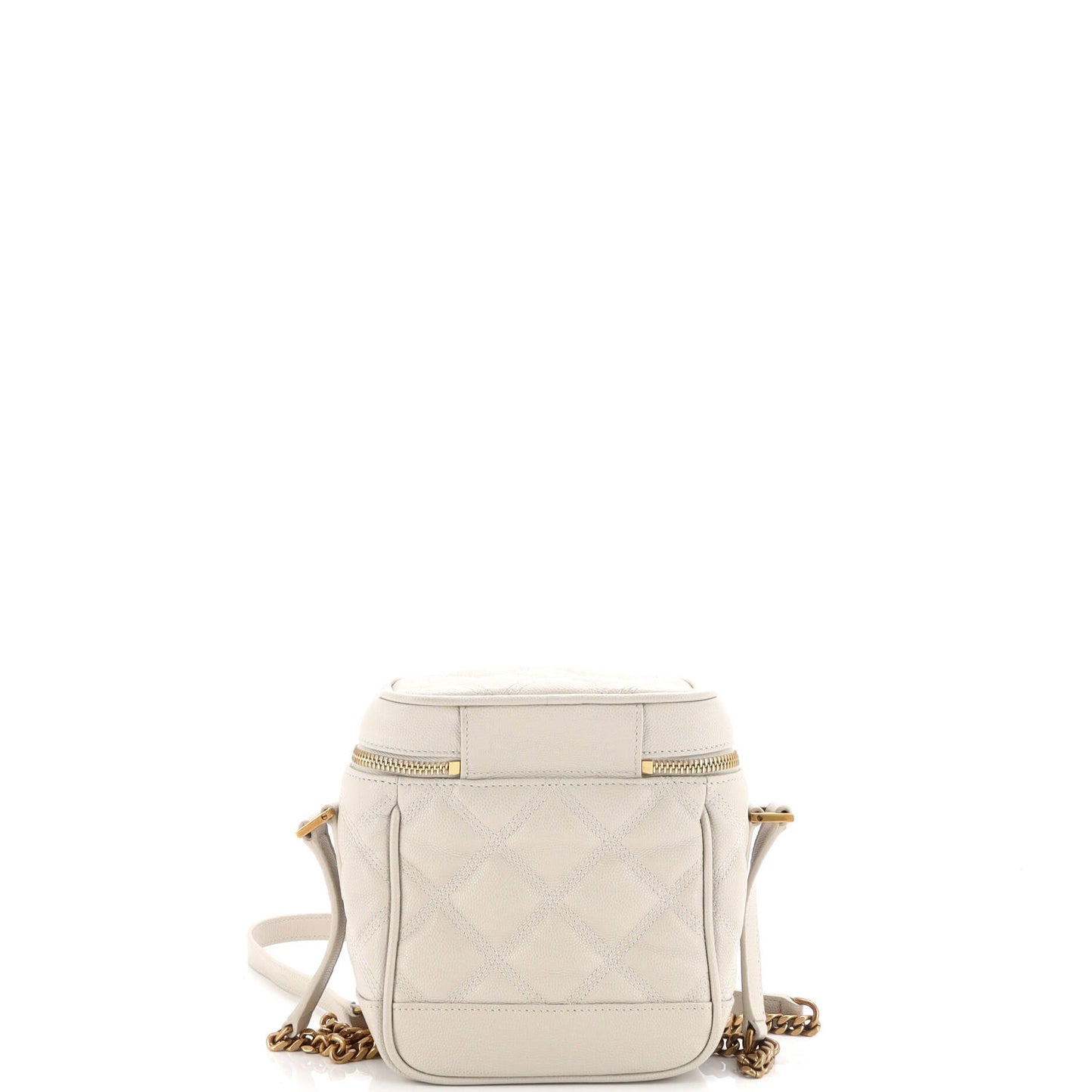 80's Vanity Bag Quilted Leather