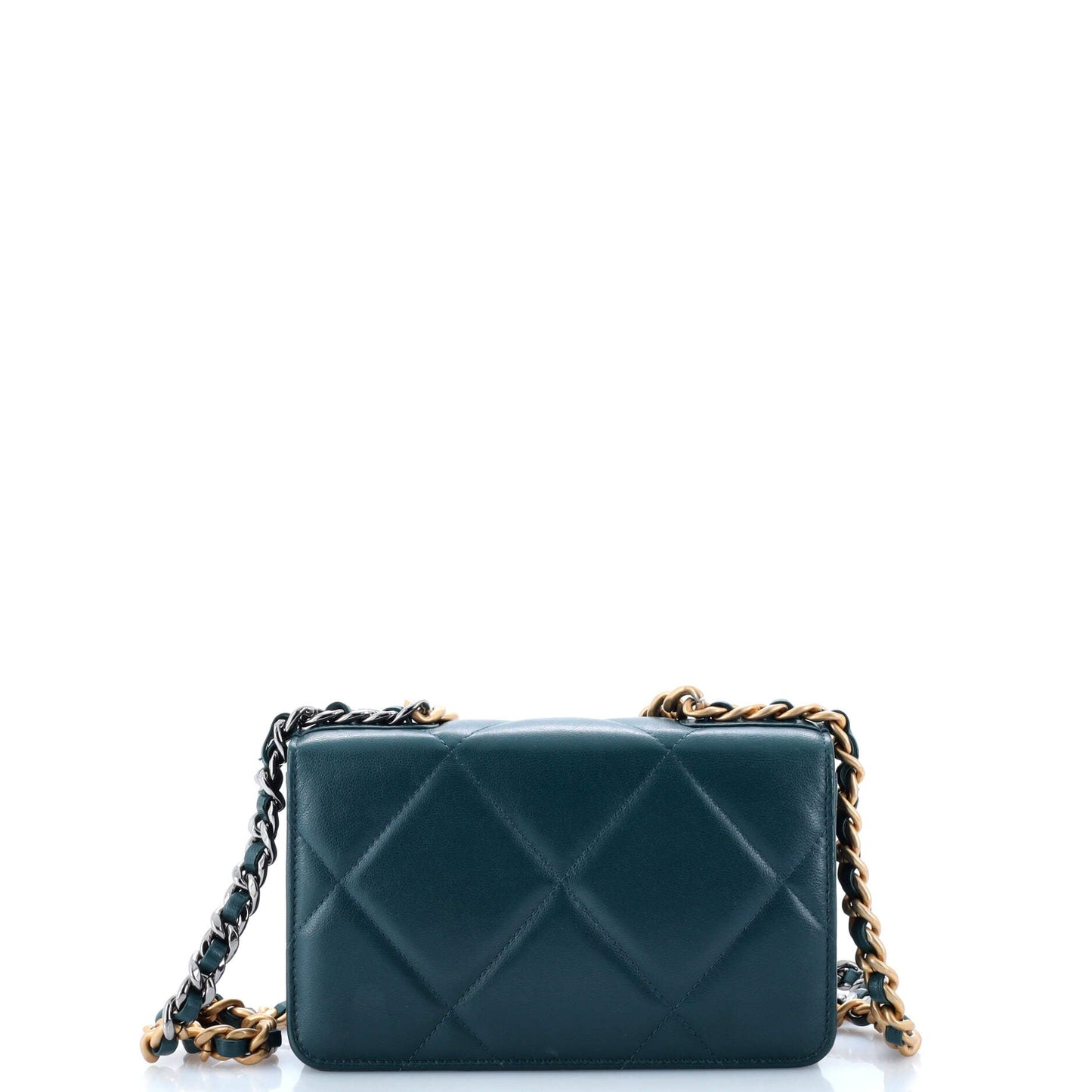 19 Wallet on Chain Quilted Goatskin