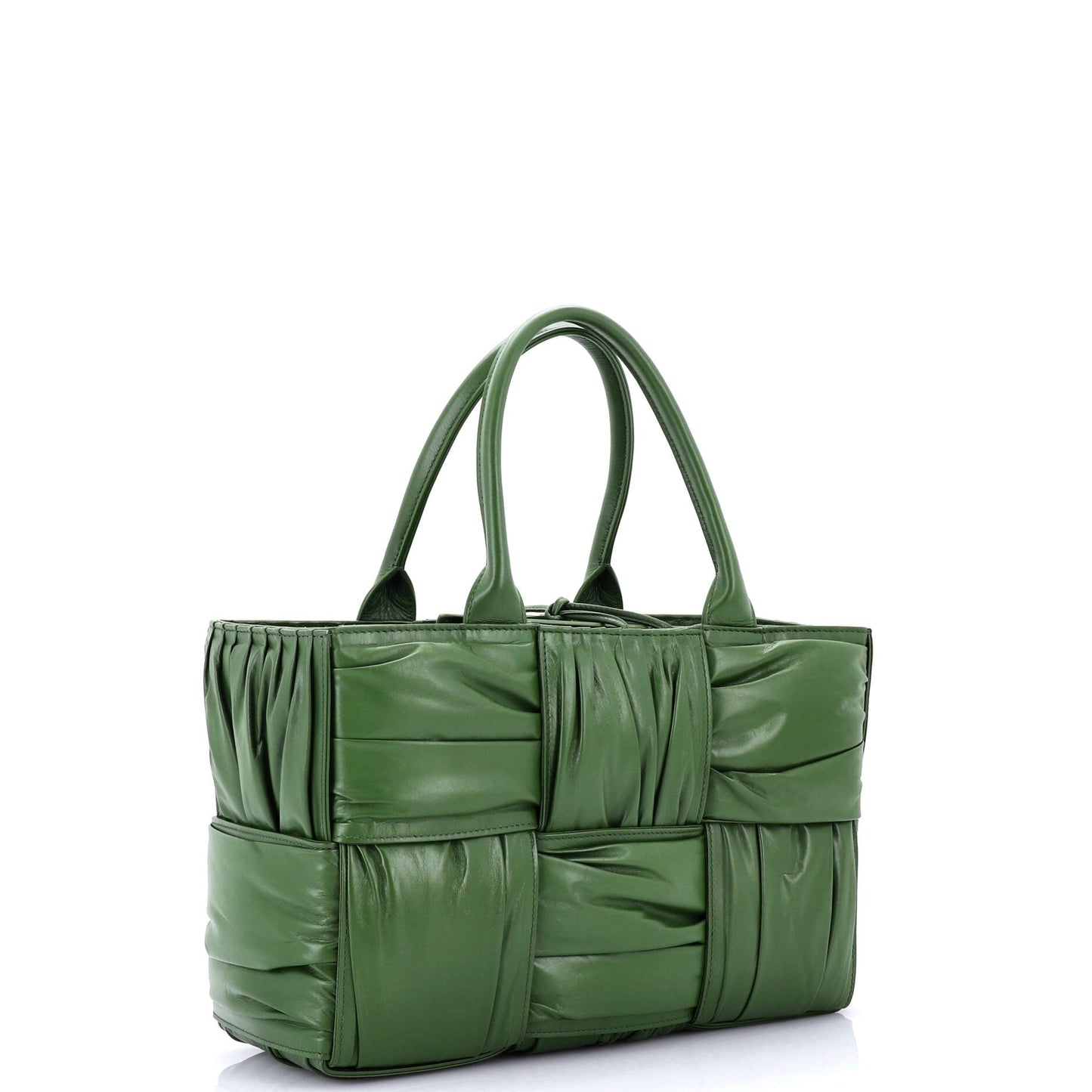 Arco Tote Maxi Intrecciato Plisse Leather Small