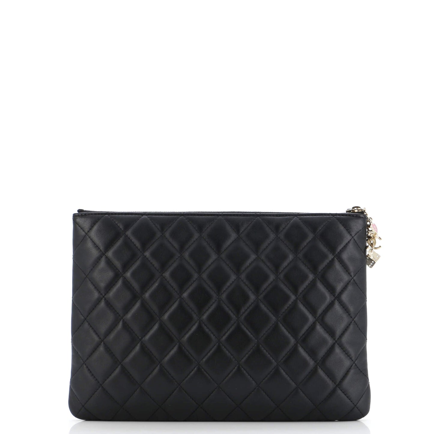 CC Casino O Case Clutch Quilted Lambskin Medium