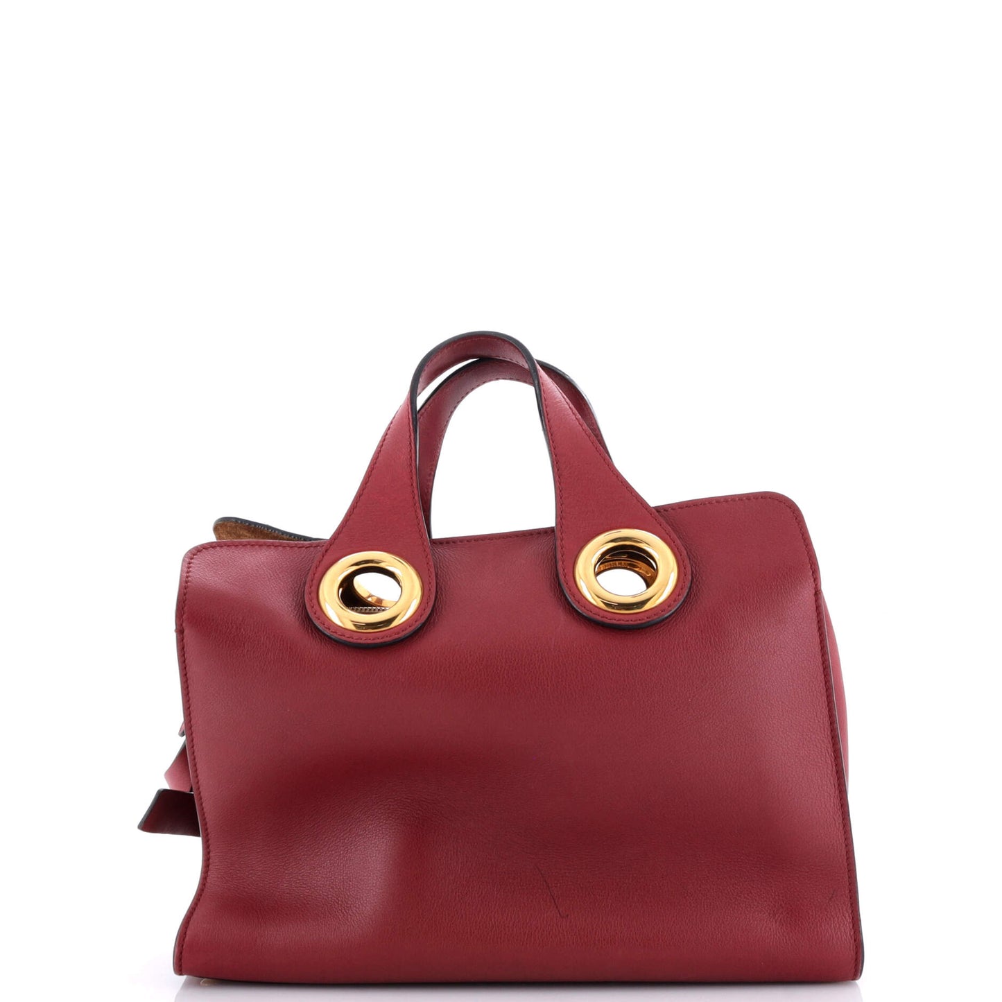 Crest Grommet Tote Embossed Leather Large