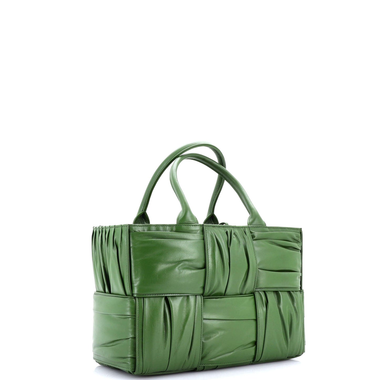 Arco Tote Maxi Intrecciato Plisse Leather Small