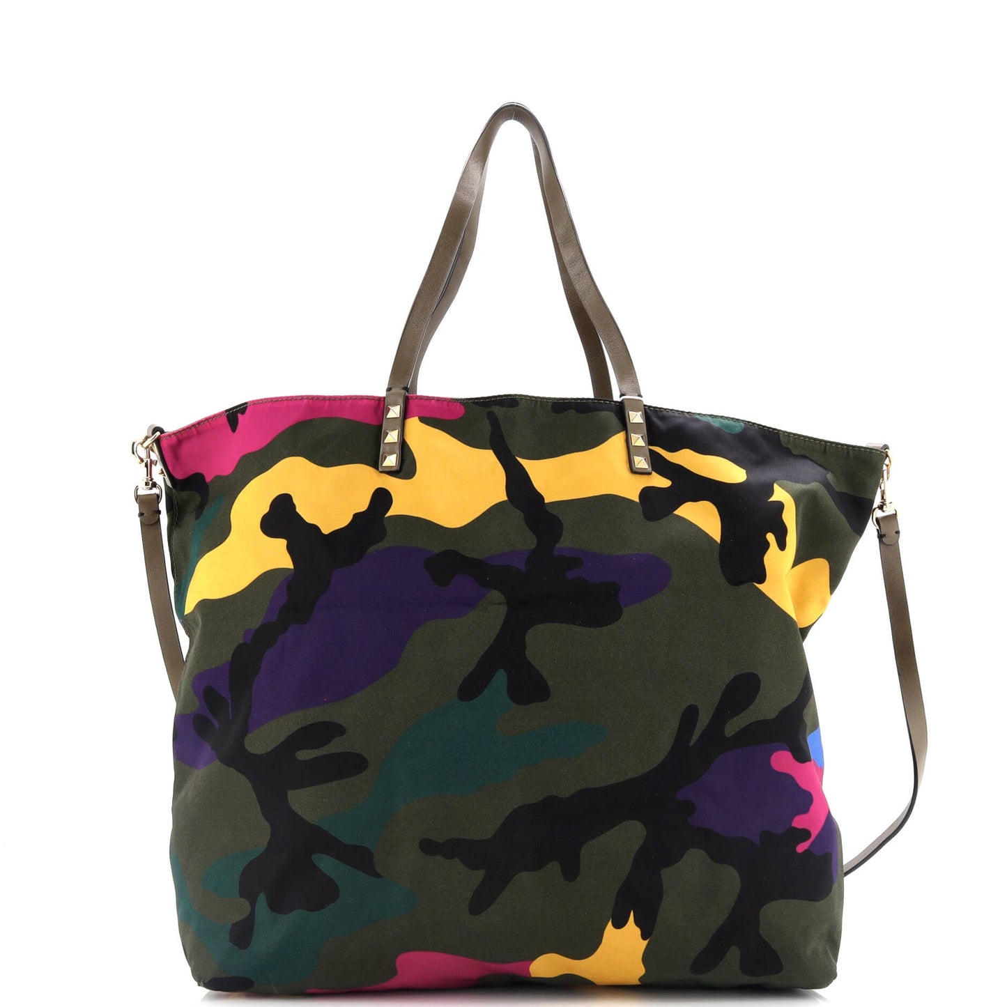 Rockstud Open Reversible Convertible Tote Camo Nylon Medium