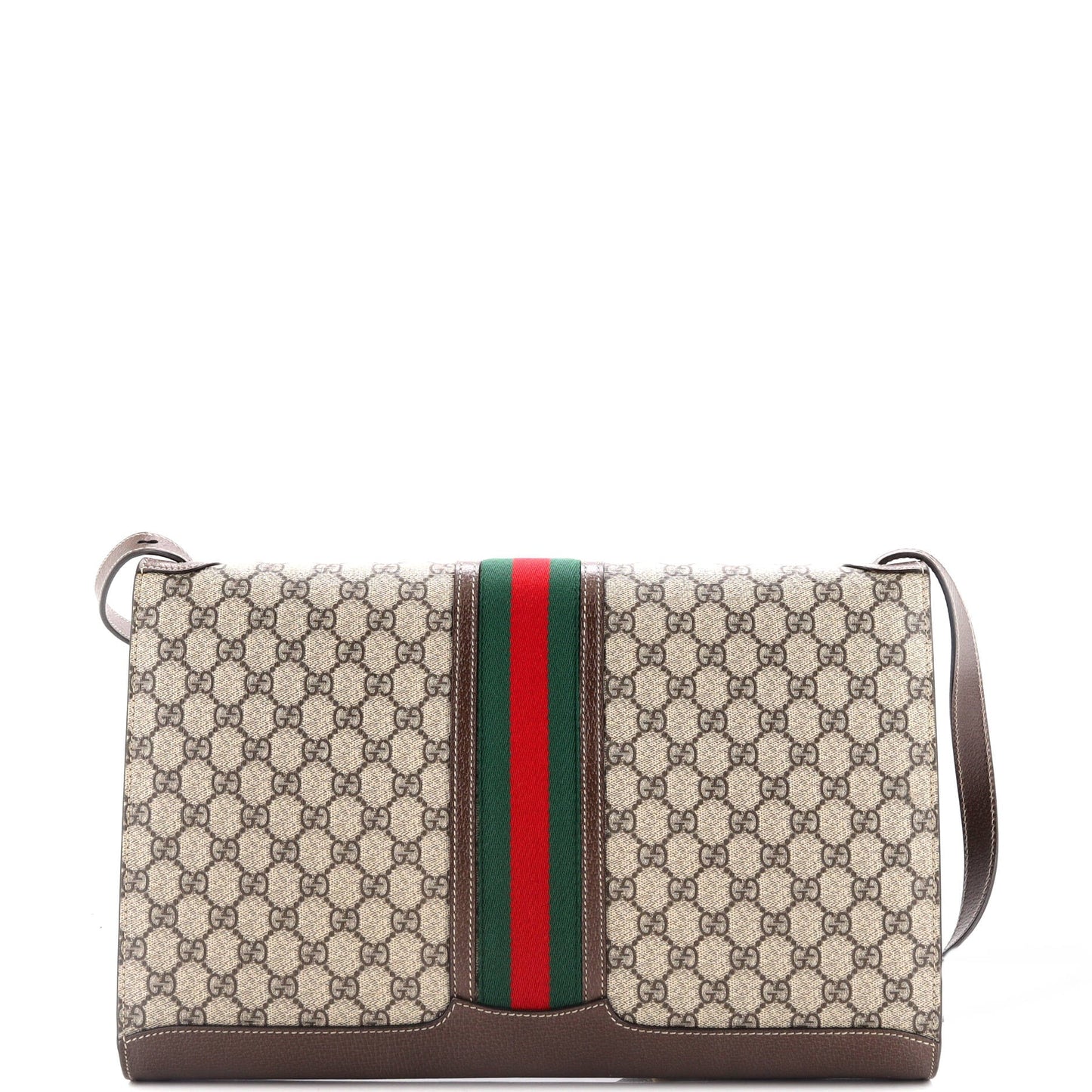 Padlock Web Messenger Bag GG Coated Canvas Large