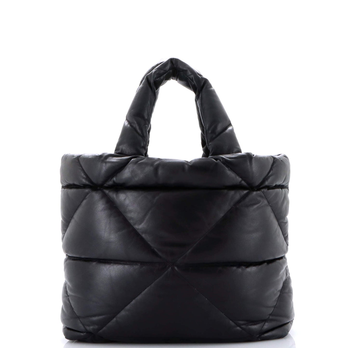 Padded Tote Bag Quilted Nappa Leather Large