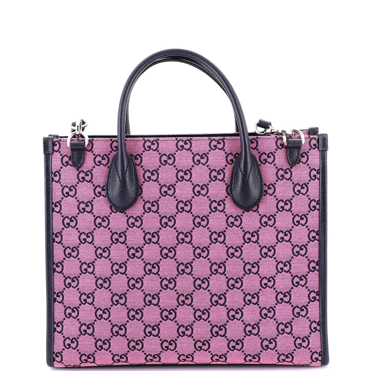 Structured Top Handle Open Tote GG Canvas Small