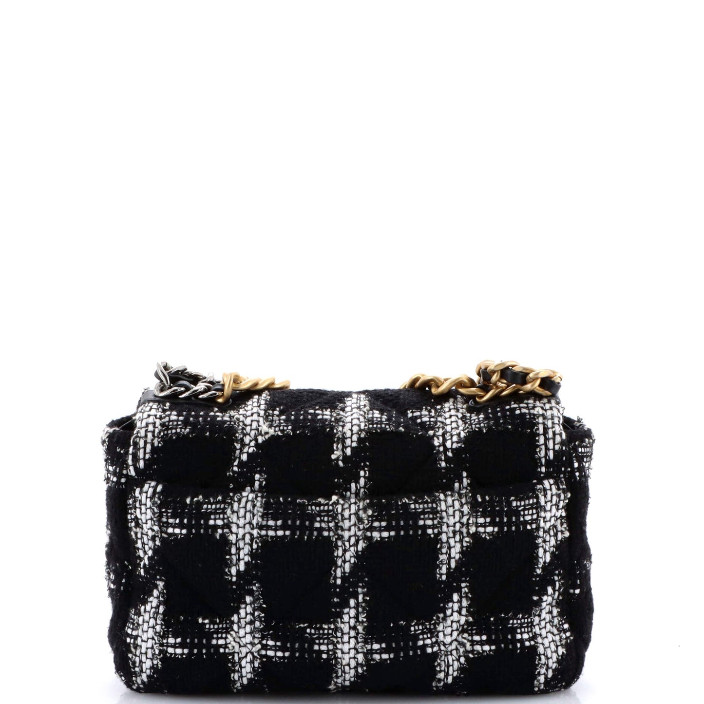 19 Flap Bag Quilted Tweed Medium