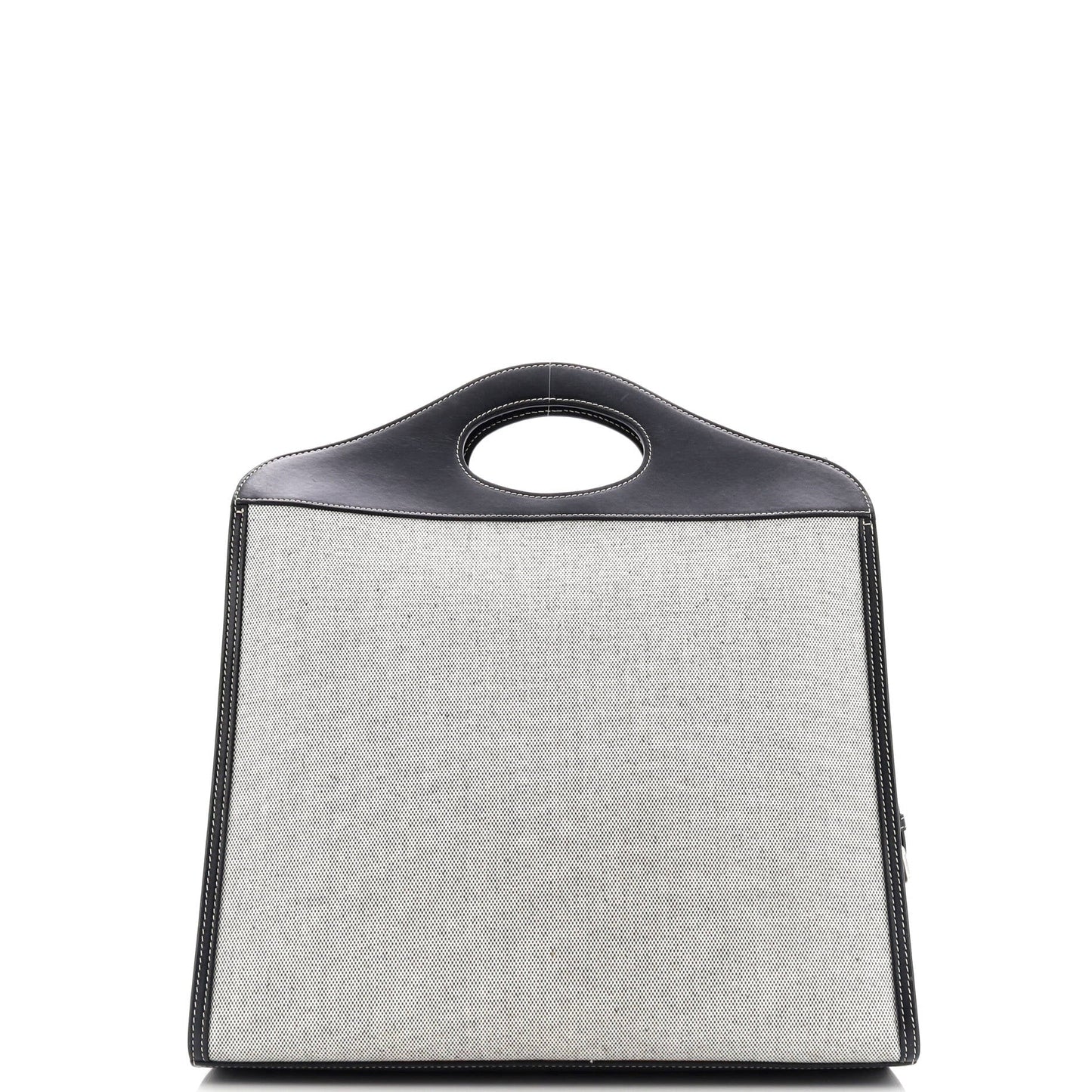 Logo Pocket Tote Canvas with Leather Medium