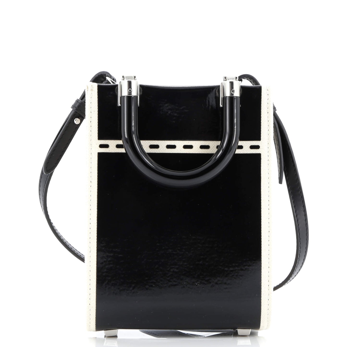 Sunshine Shopper Tote Patent and Canvas Mini