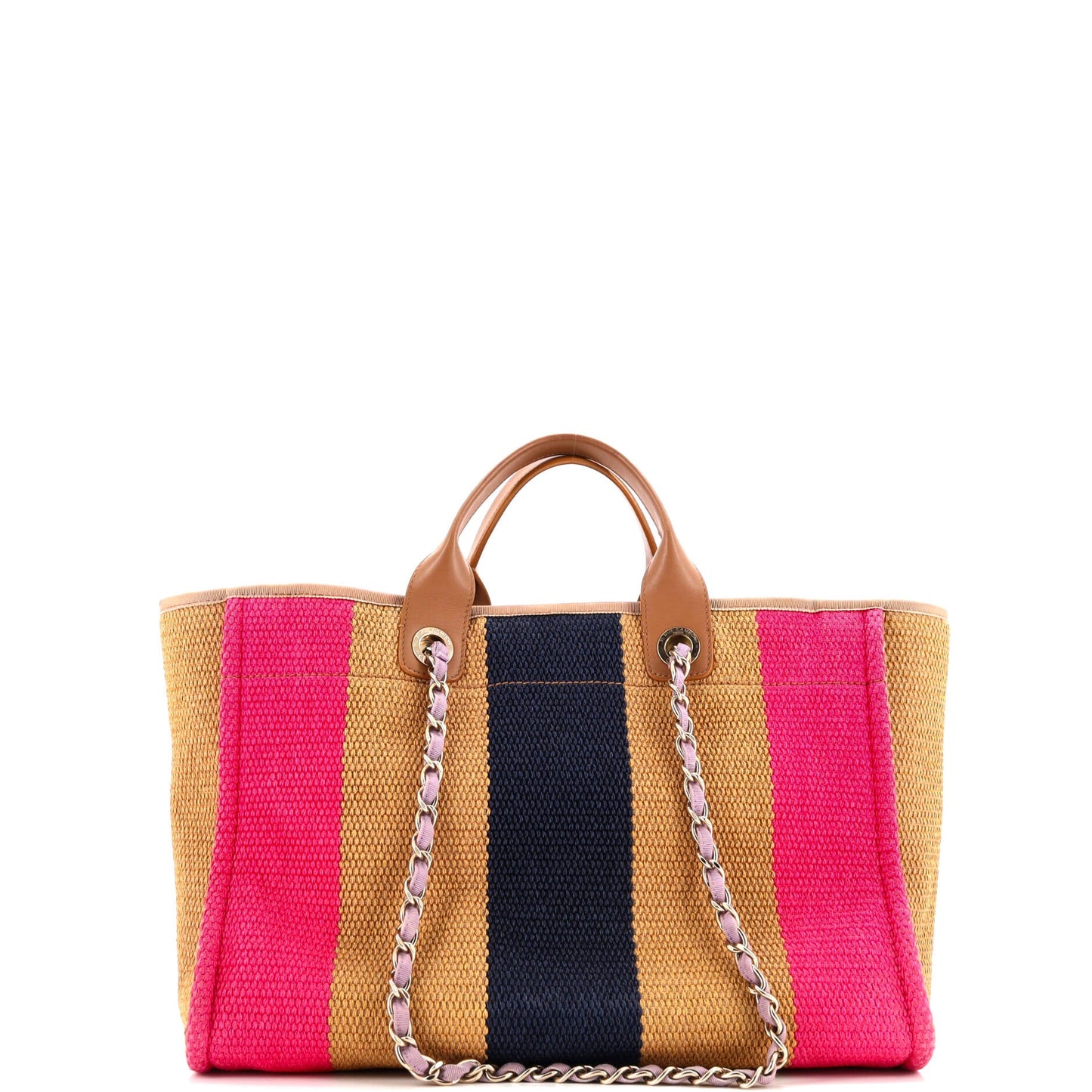 Deauville Tote Striped Viscose Canvas Medium