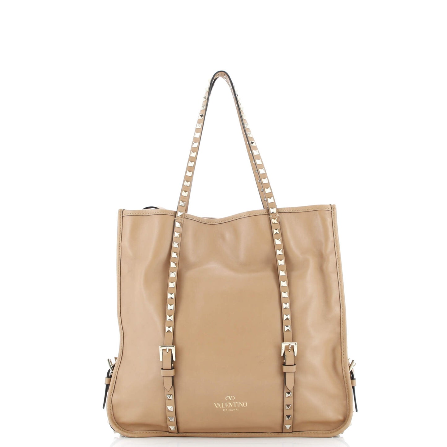 Rockstud Belted Tote Soft Leather Medium