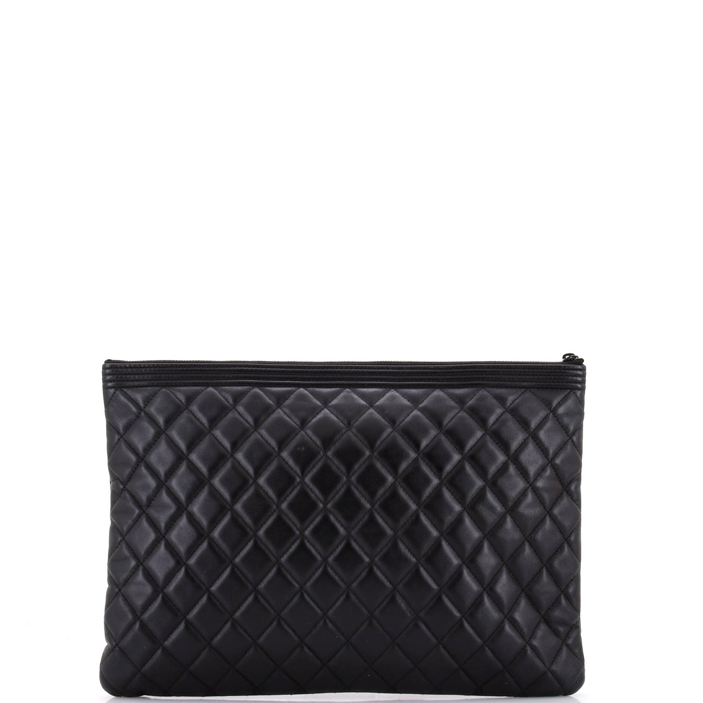 Boy O Case Clutch Quilted Lambskin Large