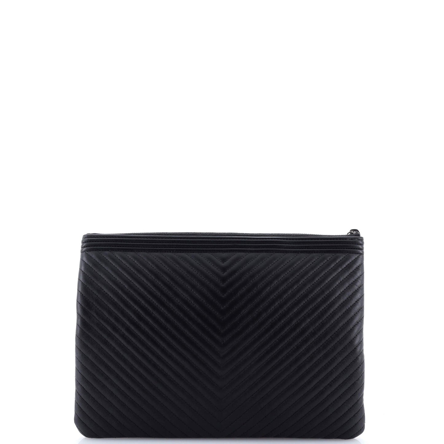 Boy O Case Clutch Chevron Calfskin Medium