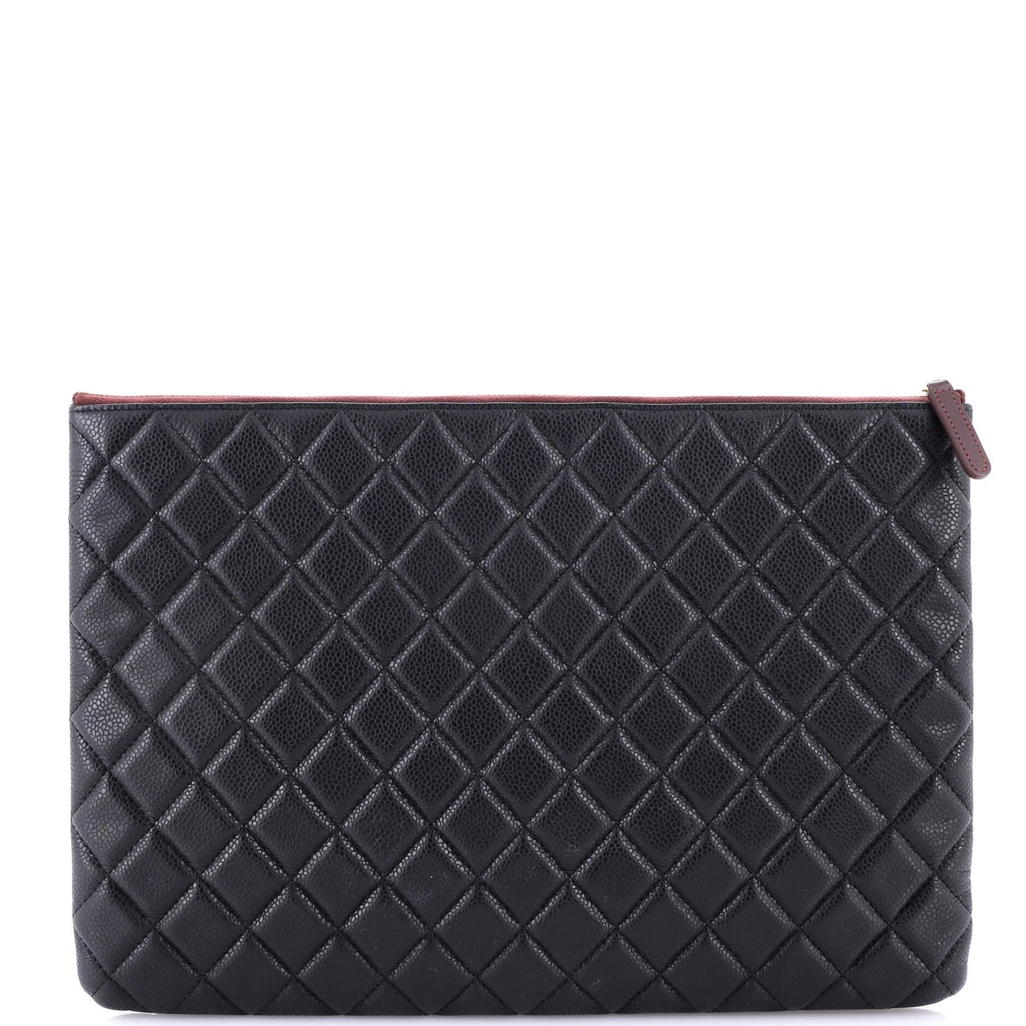 O Case Clutch Quilted Caviar Large