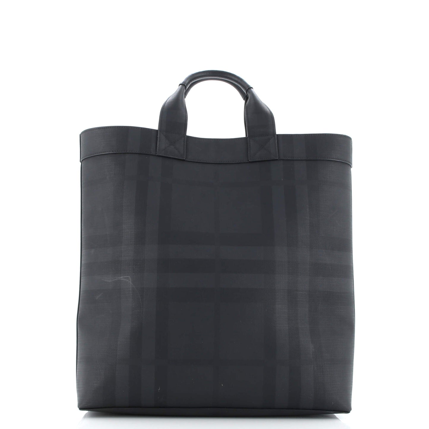 Logo Graphic Convertible Tote London Check Coated Canvas Large