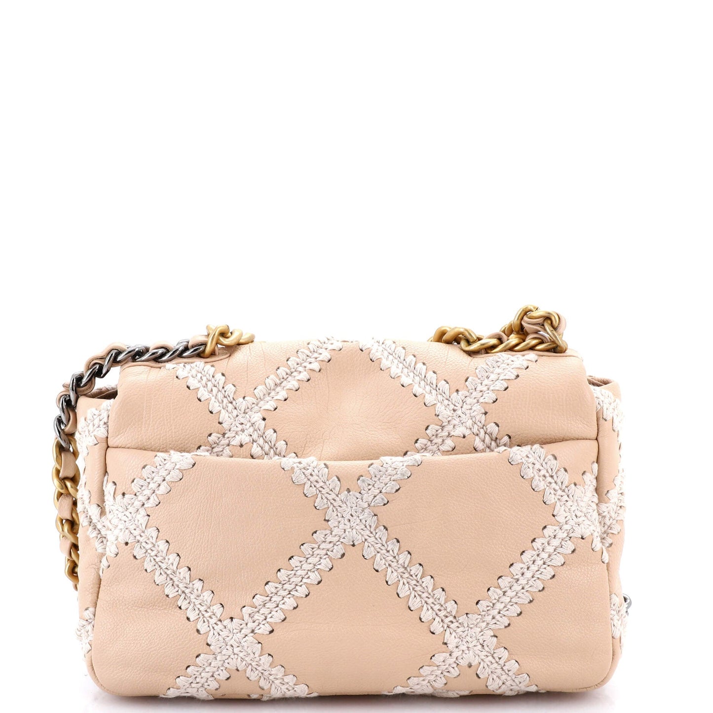 19 Flap Bag Crochet Quilted Calfskin Medium