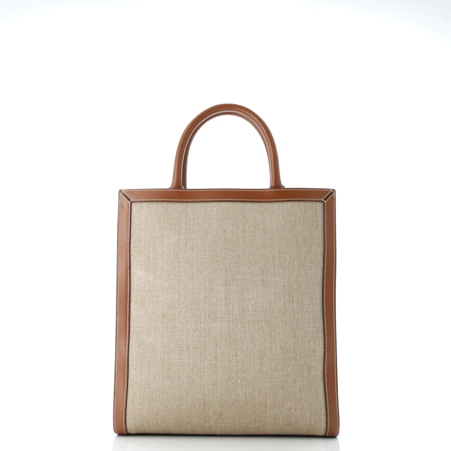 Vertical Cabas Tote Printed Canvas and Leather Small
