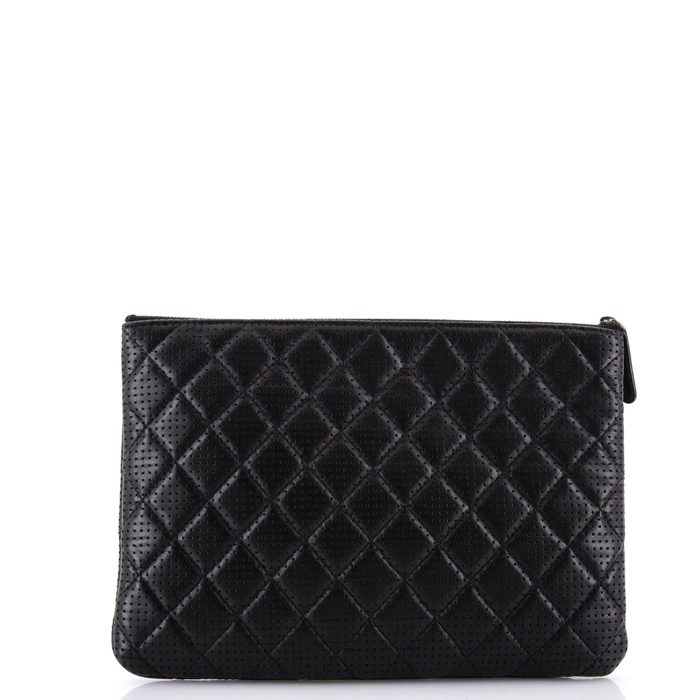 O Case Clutch Quilted Perforated Lambskin Medium