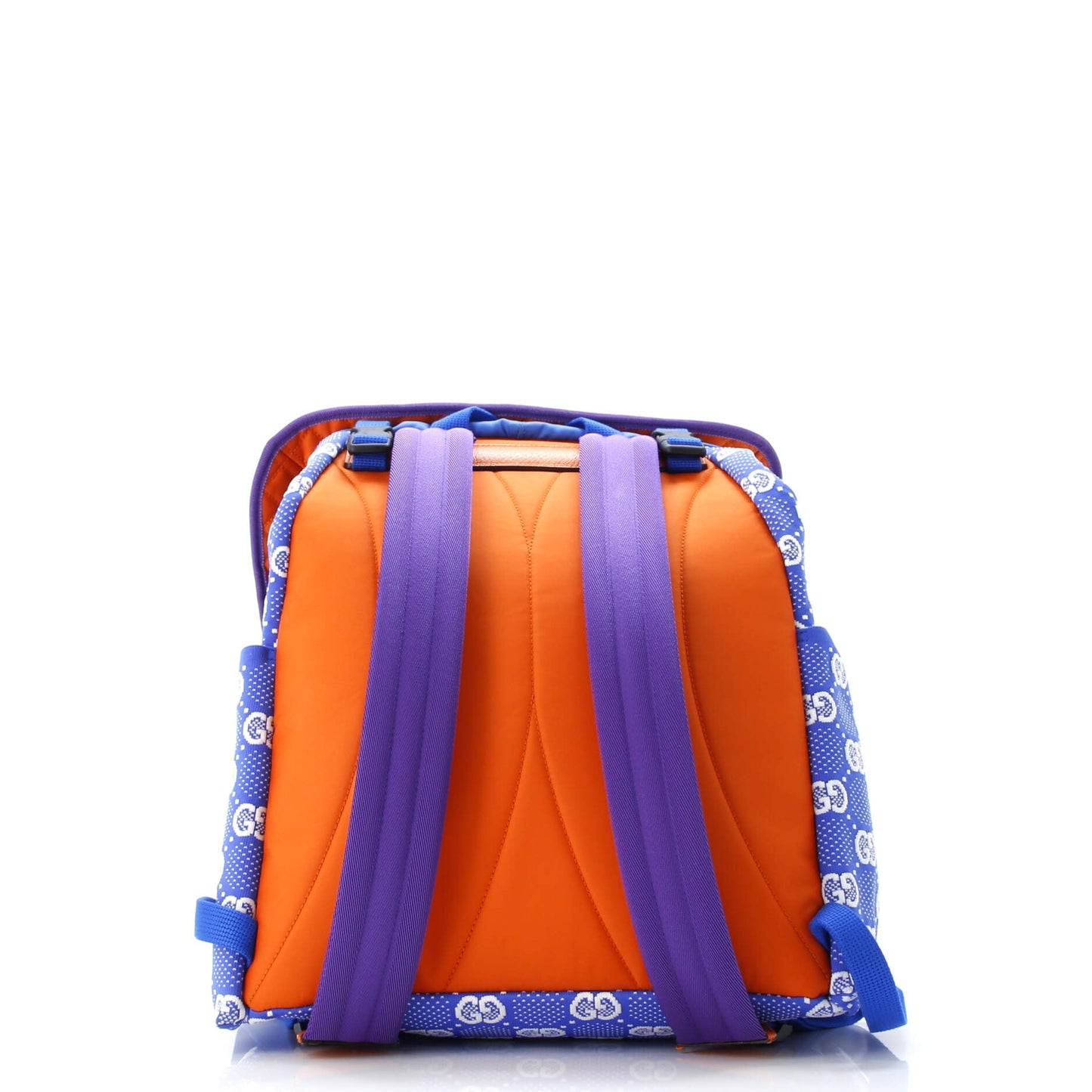 Panelled Double Buckle Backpack GG Jacquard Nylon and Rubber Large