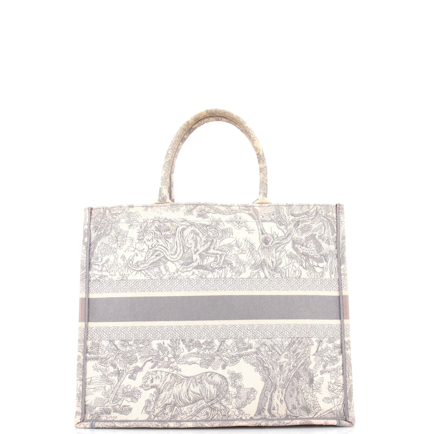 Book Tote Embroidered Canvas Large