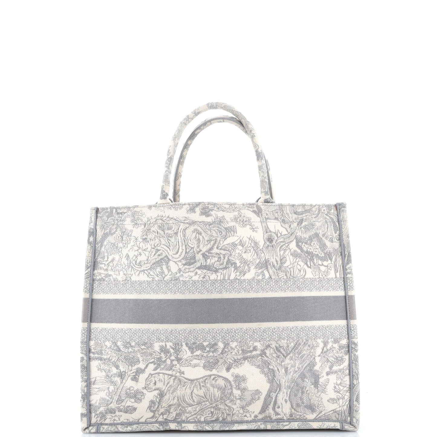 Book Tote Embroidered Canvas Large