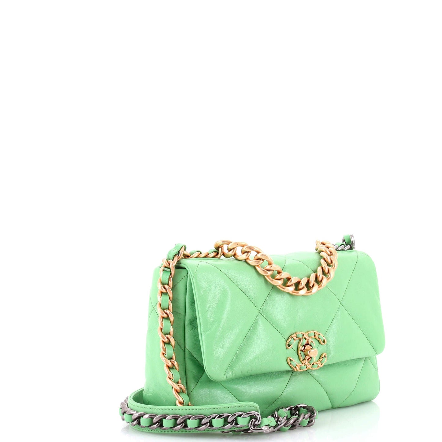 19 Flap Bag Quilted Leather Medium