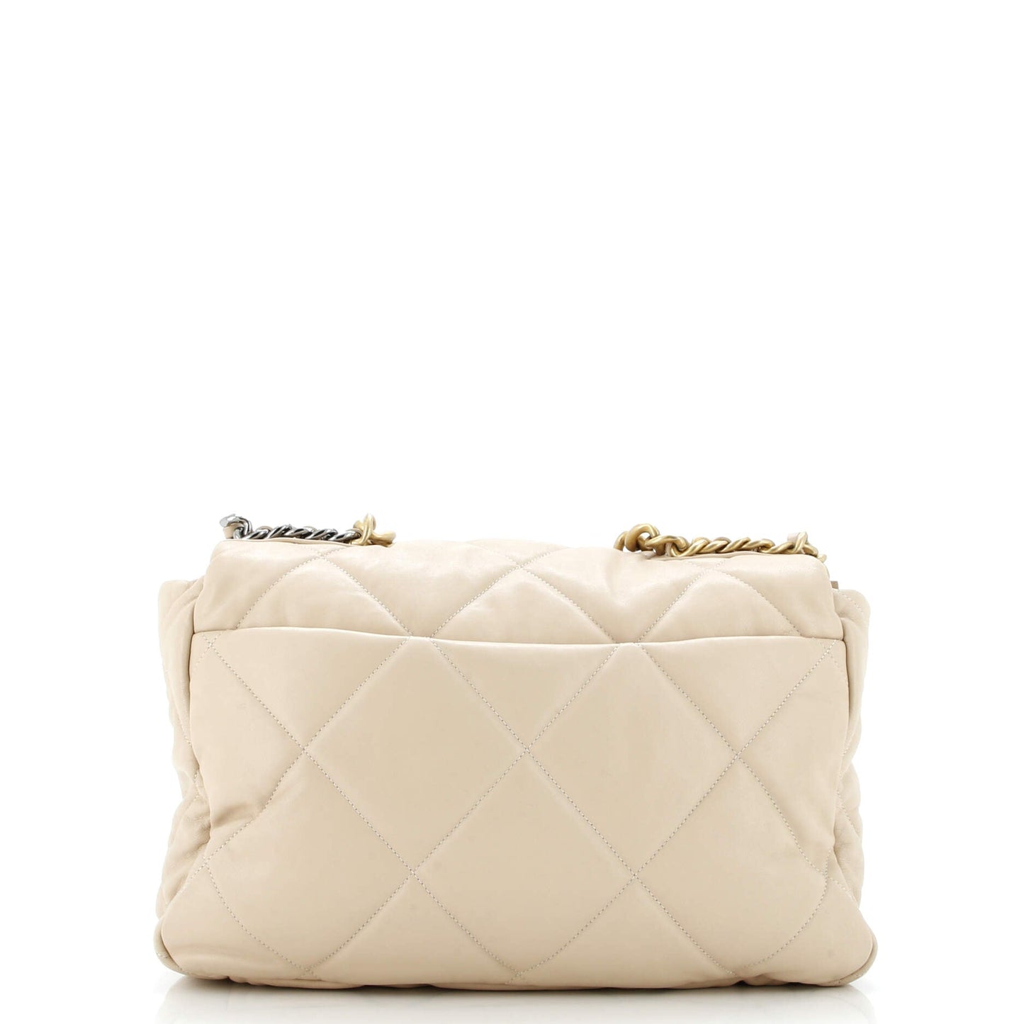 19 Flap Bag Quilted Leather Maxi