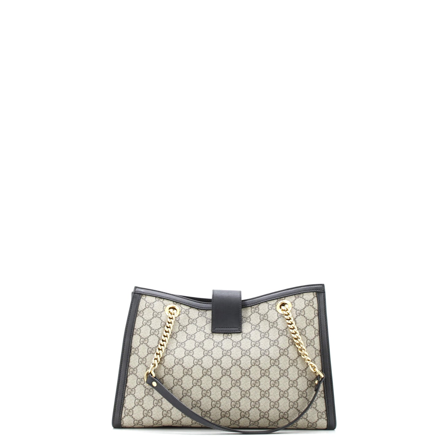 Padlock Chain Tote GG Coated Canvas with Leather Medium