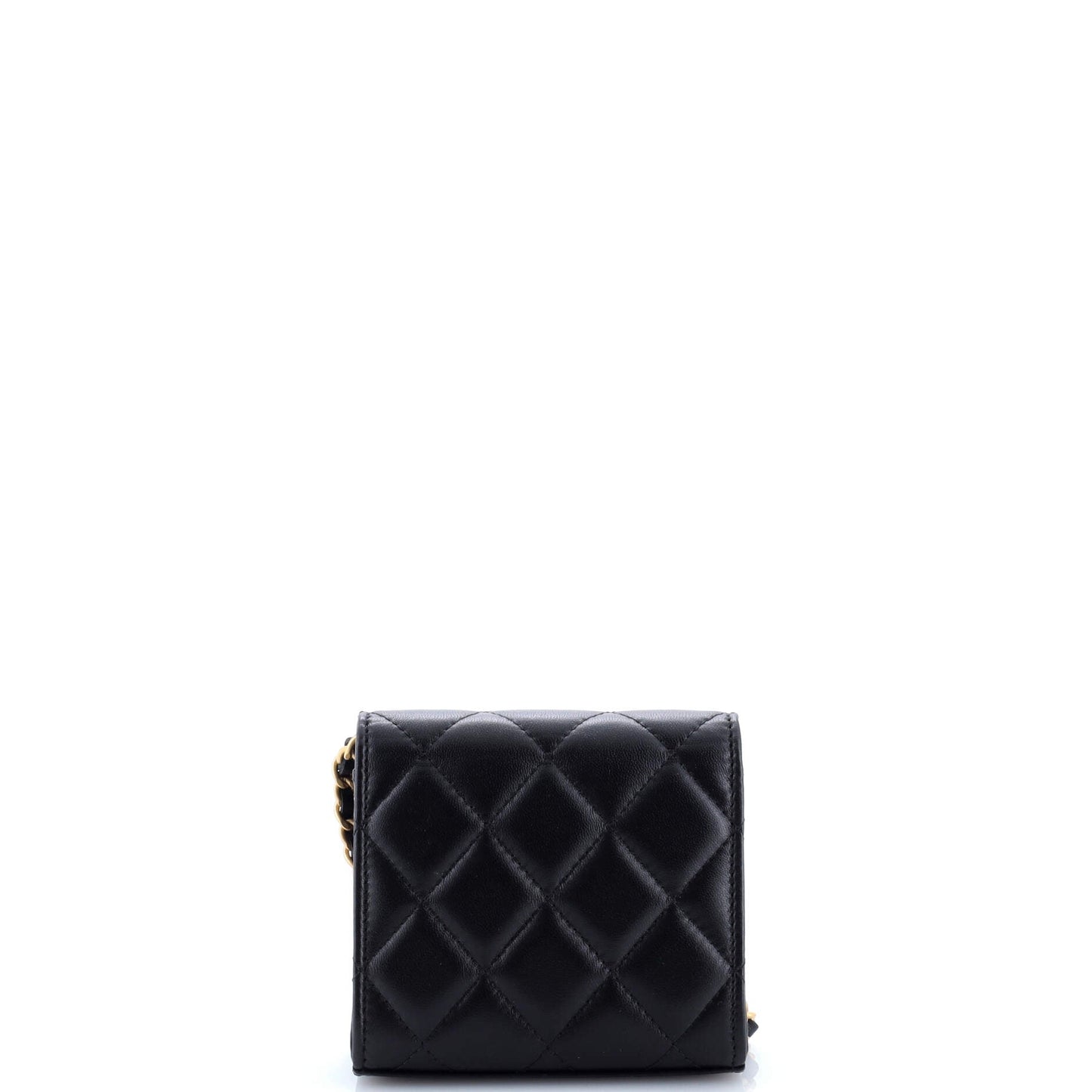 Coco Love CC Heart Clutch with Chain Quilted Lambskin Mini