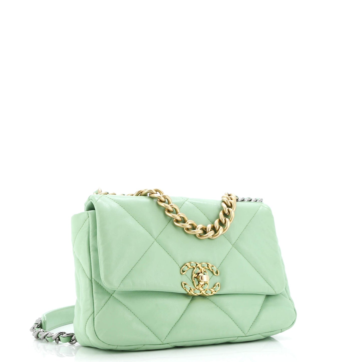 19 Flap Bag Quilted Leather Medium