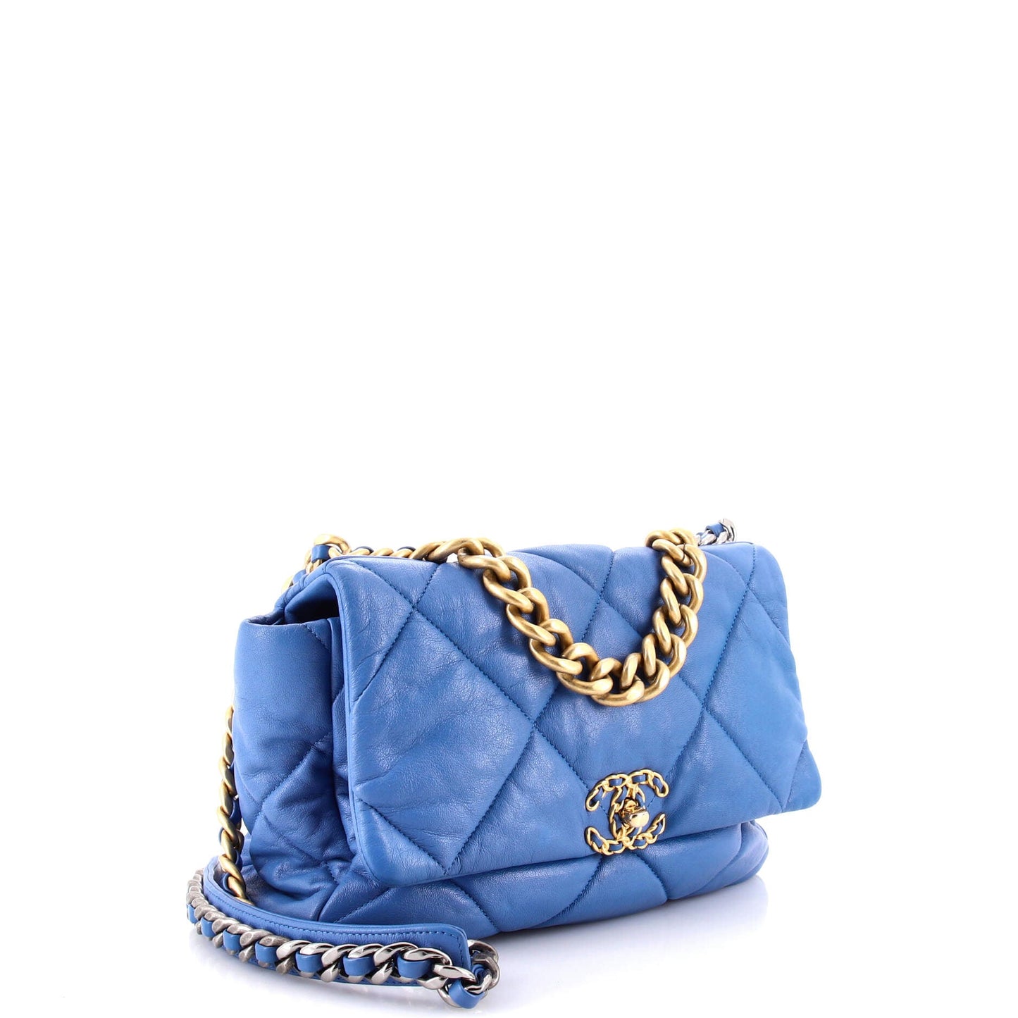 19 Flap Bag Quilted Leather Large