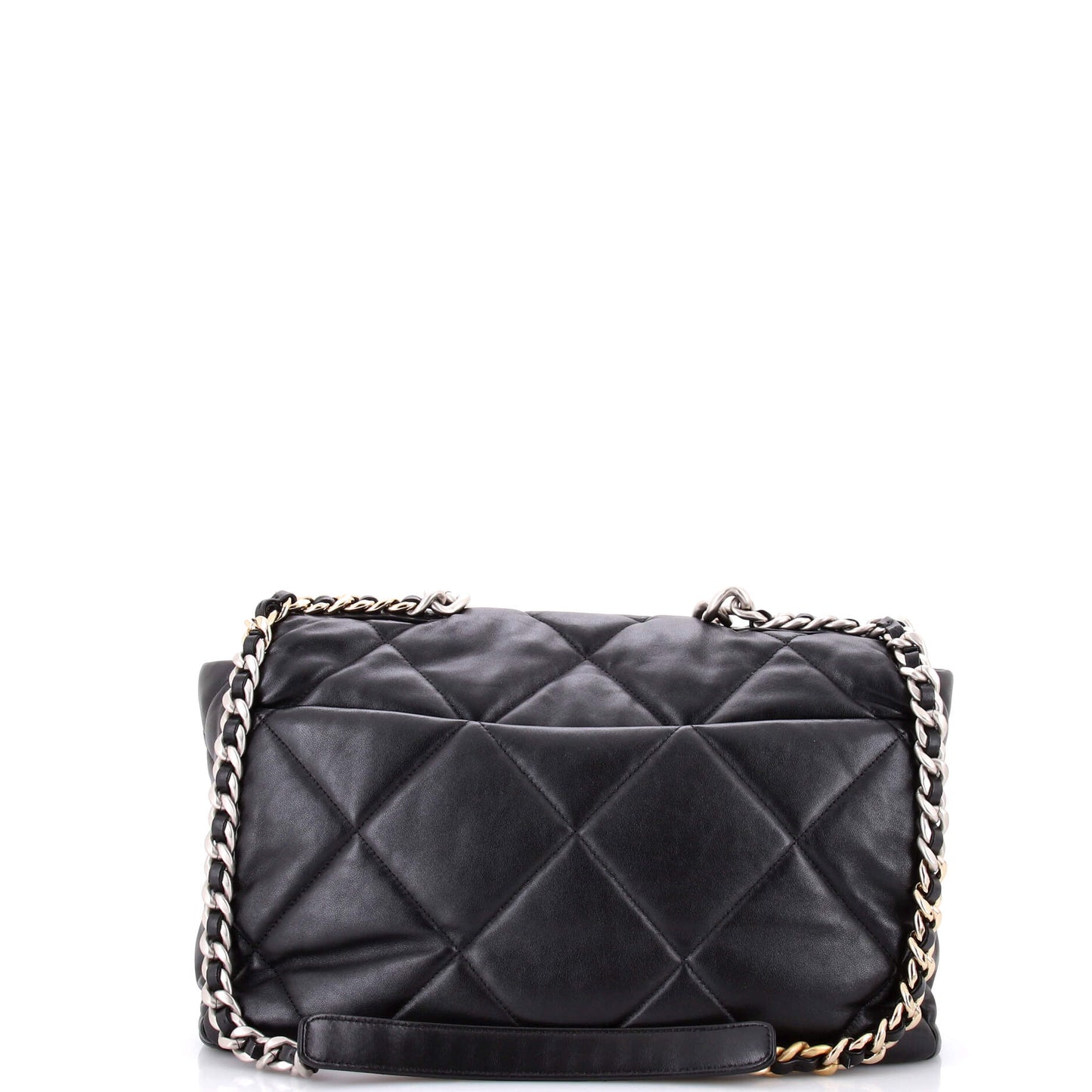 19 Flap Bag Quilted Leather Maxi