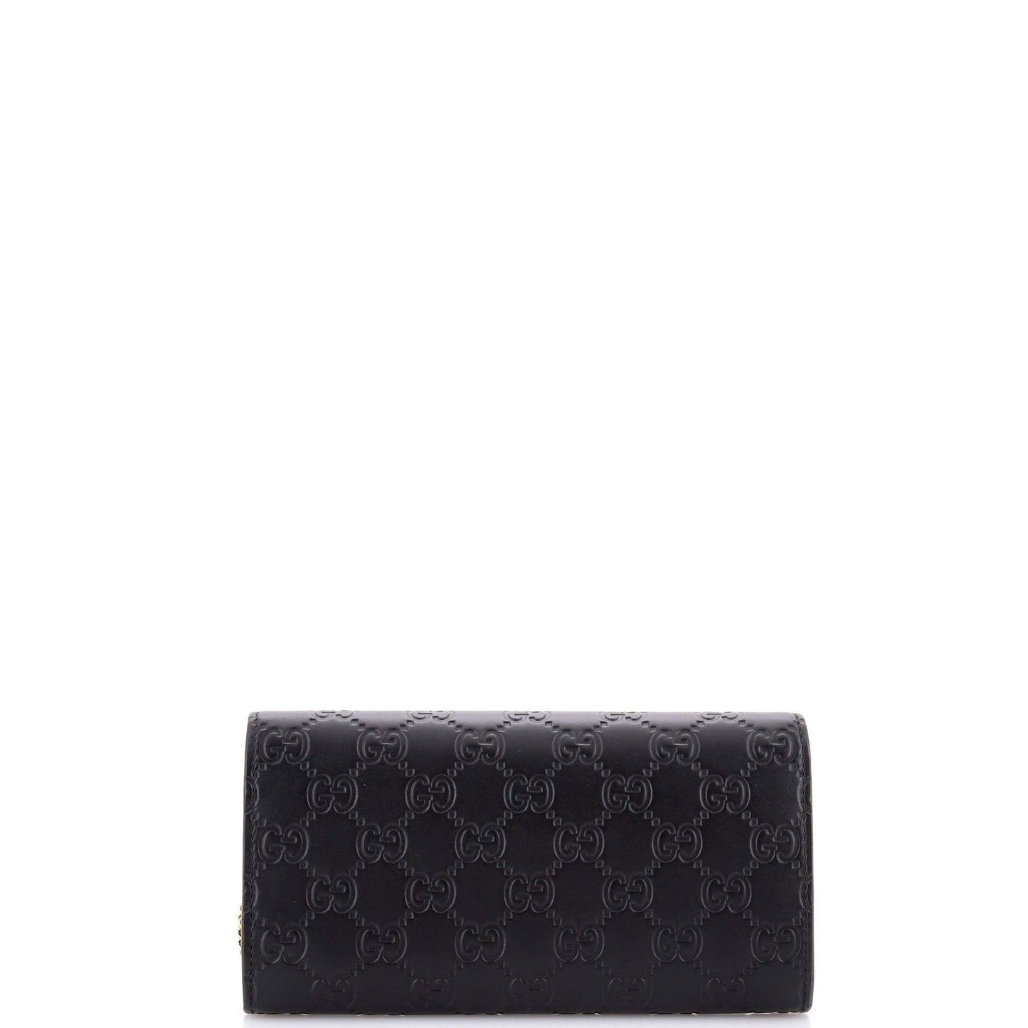 Padlock Continental Chain Wallet Guccissima Leather Long