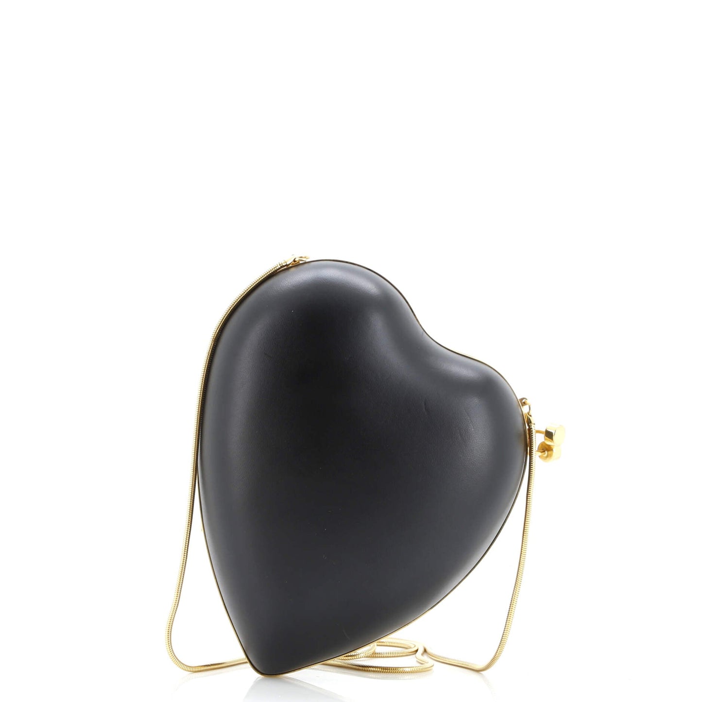 Love Heart Chain Box Clutch Leather Small