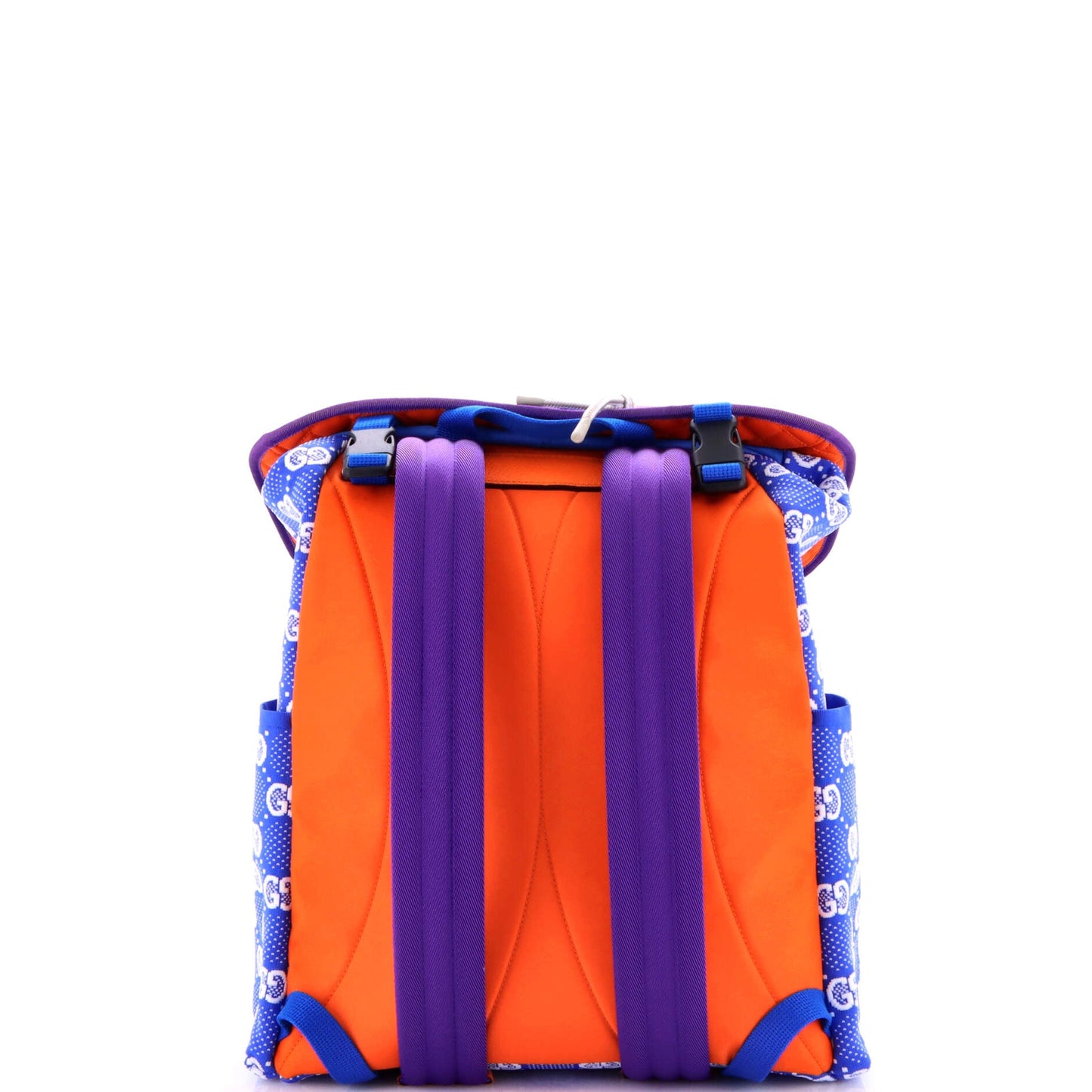 Panelled Double Buckle Backpack GG Jacquard Nylon and Rubber Large