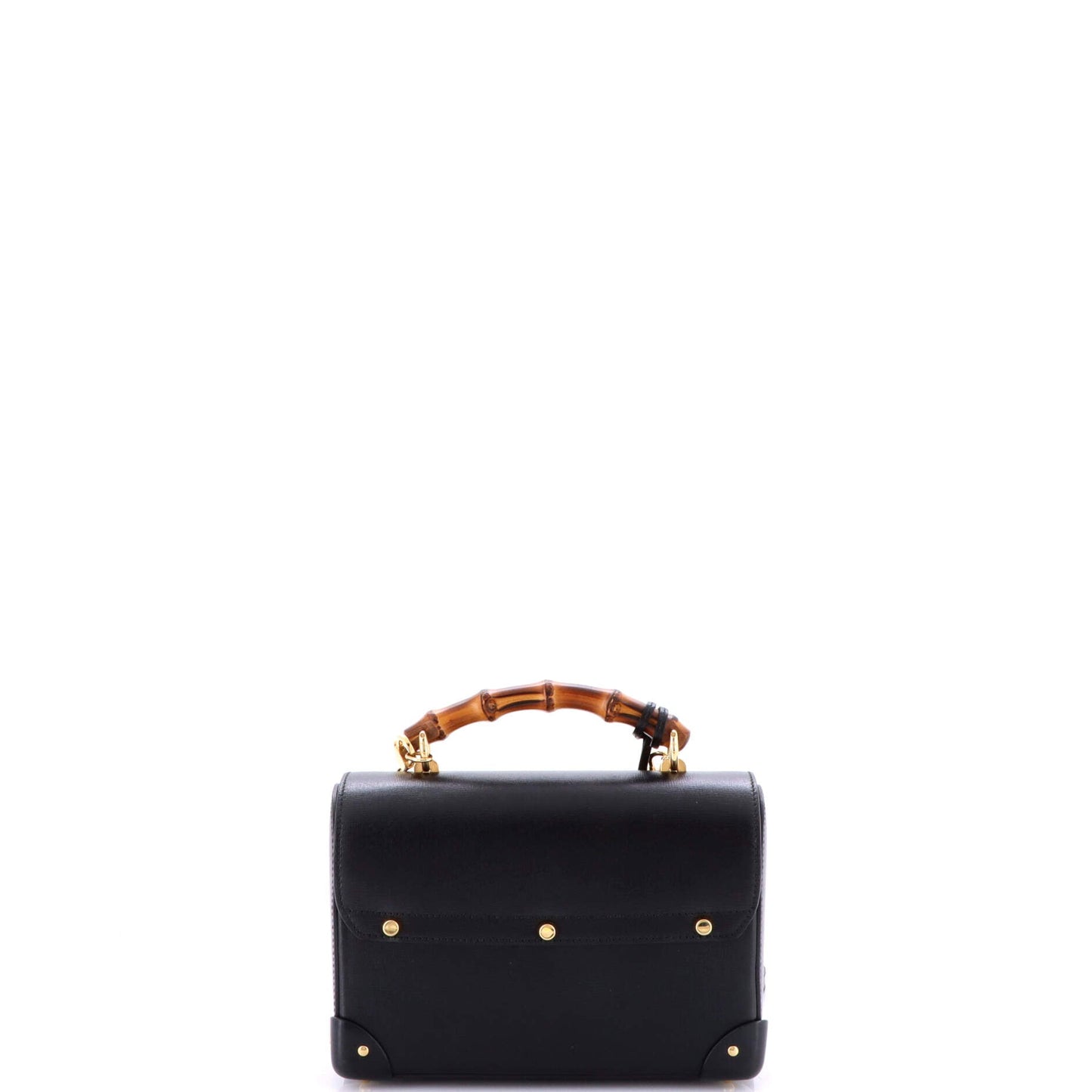 Padlock Bamboo Shoulder Bag Leather Small