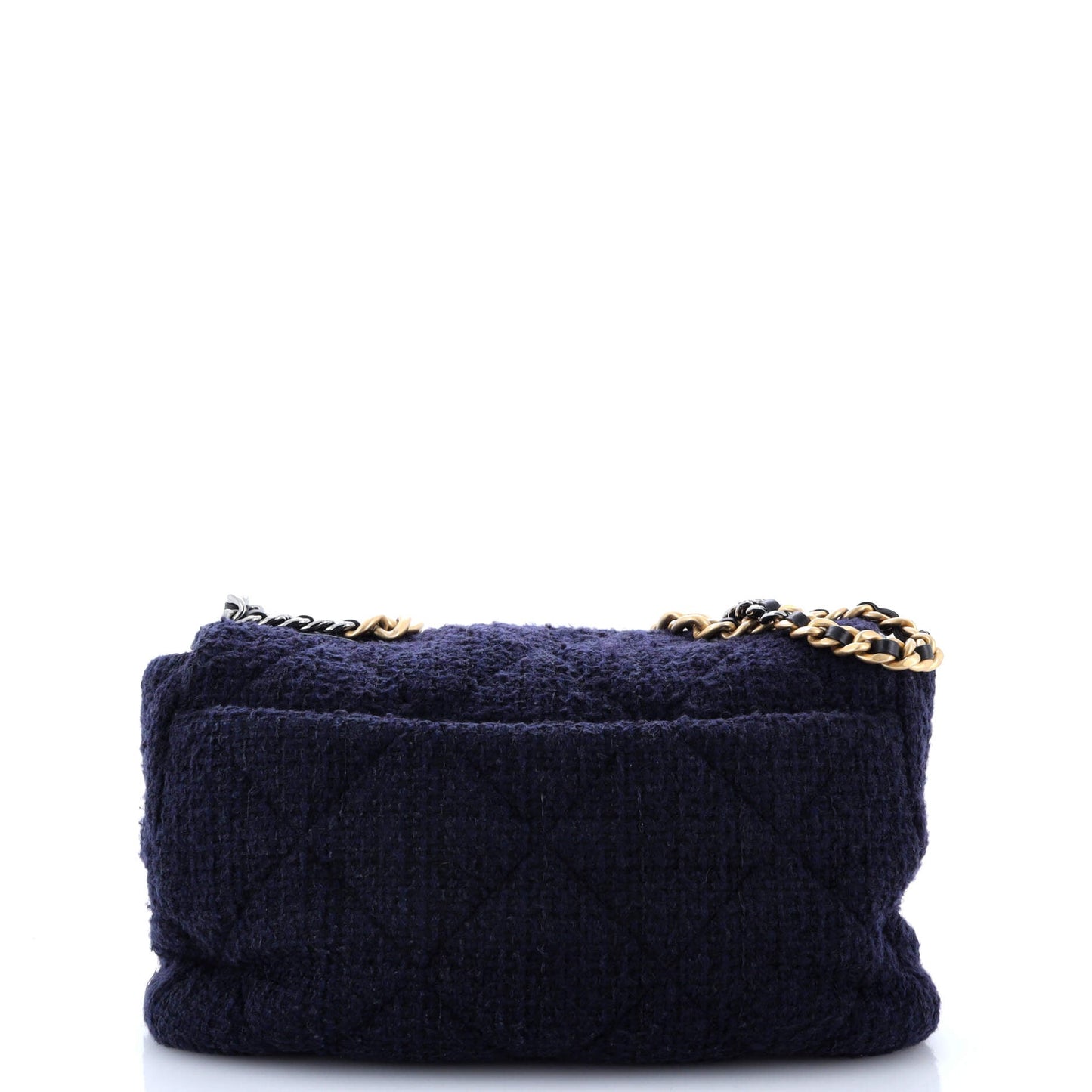 19 Flap Bag Quilted Tweed Maxi