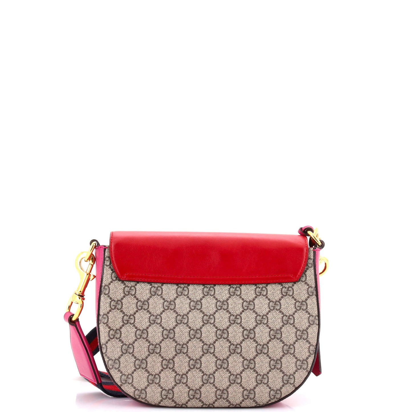 Padlock Saddle Shoulder Bag GG Coated Canvas and Leather Medium