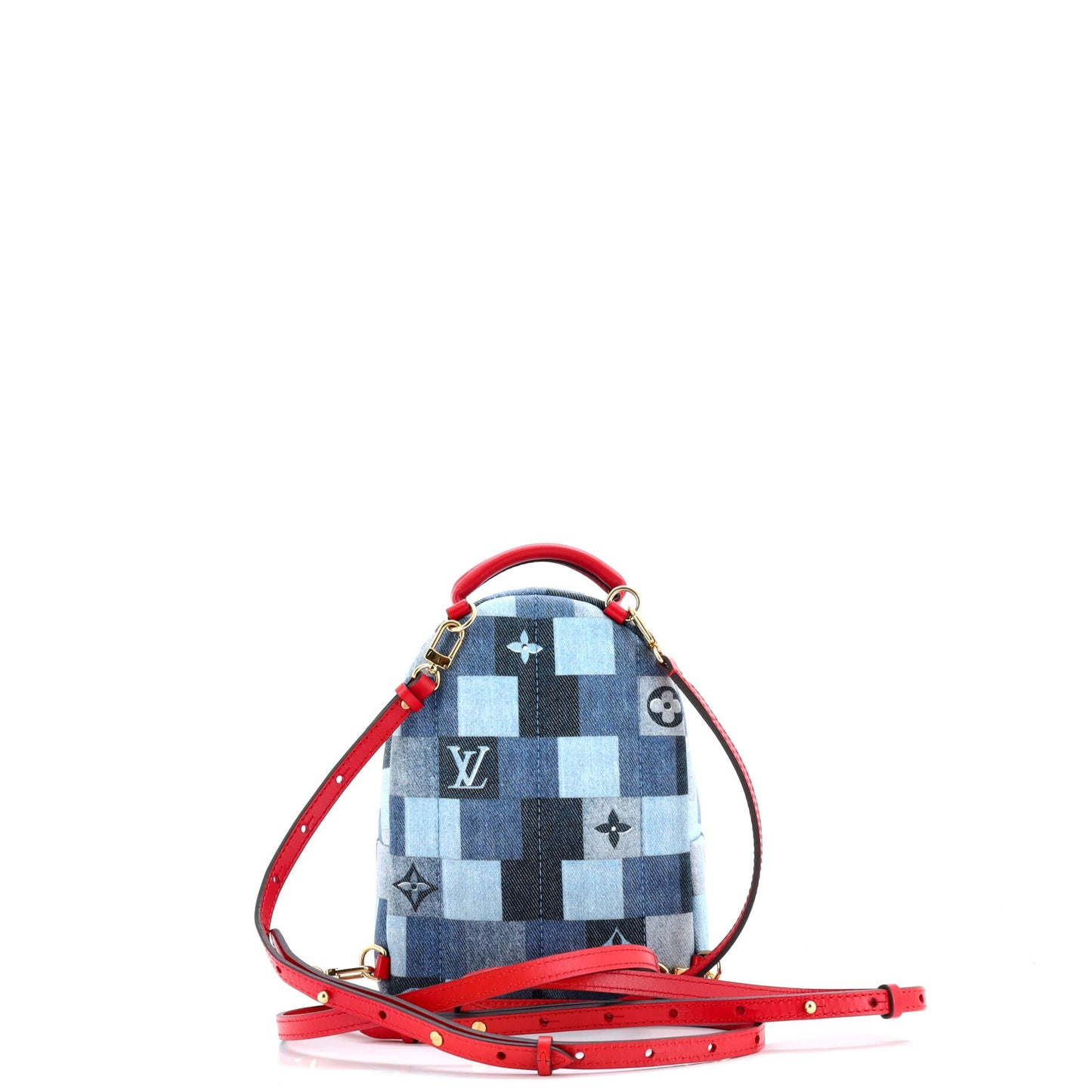 Palm Springs Backpack Damier and Monogram Patchwork Denim Mini