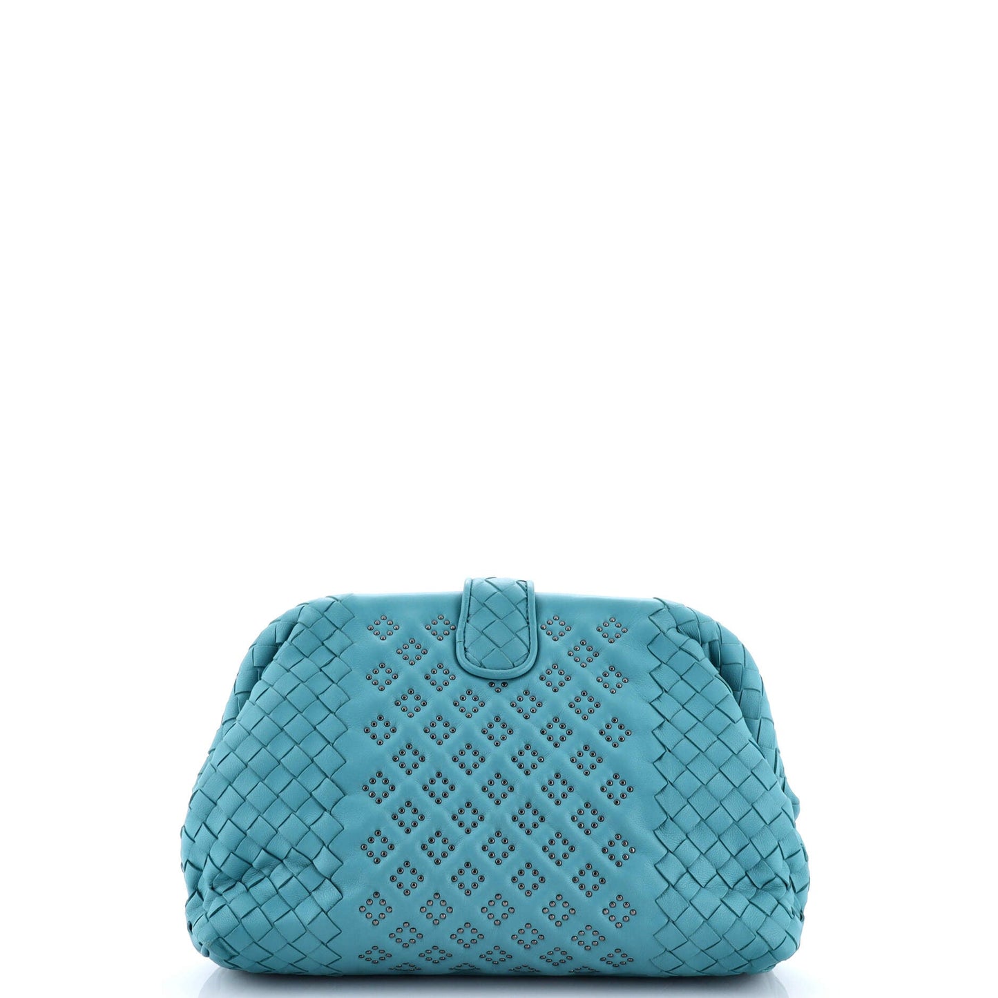 Lauren 1980 Clutch Studded Leather with Intrecciato Detail