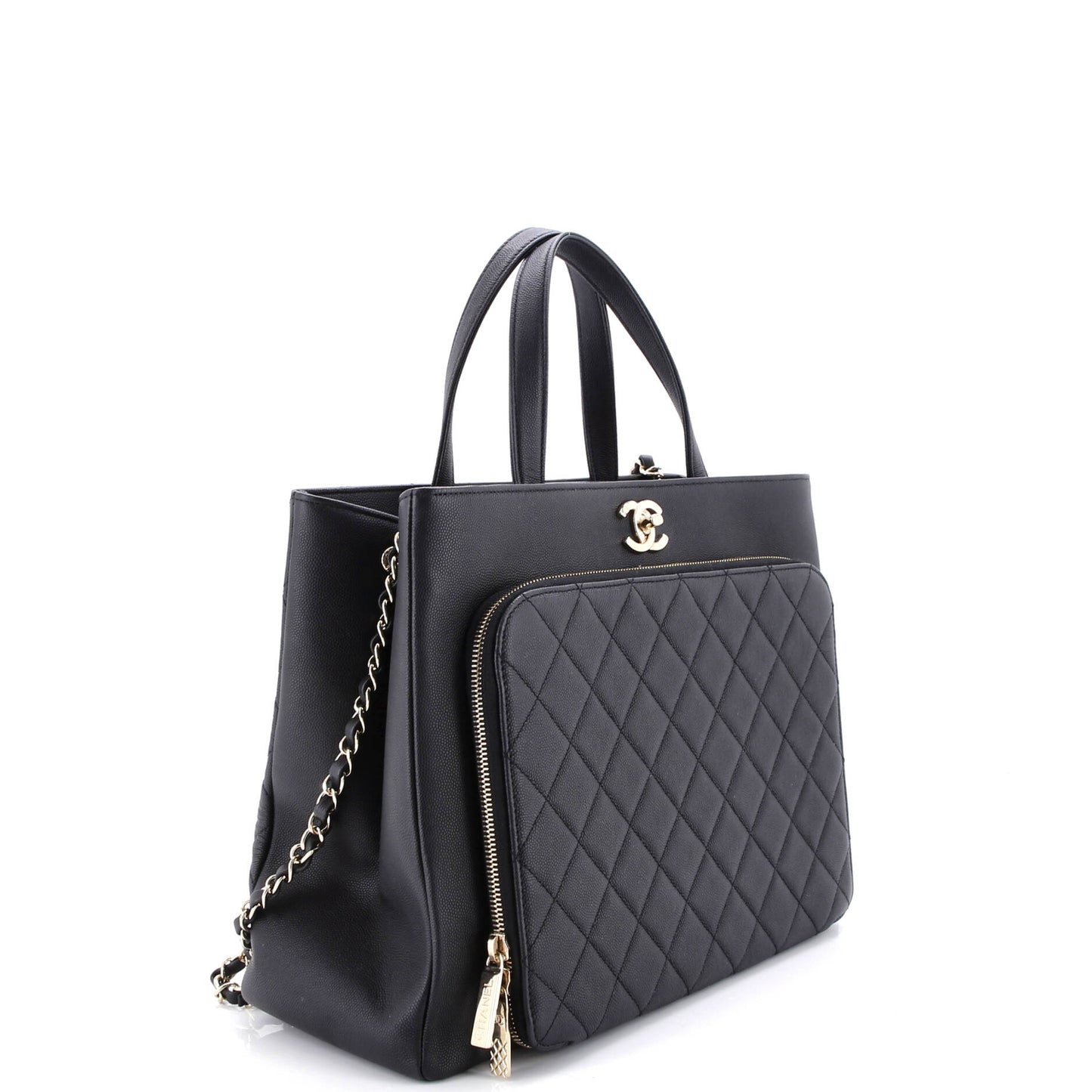 Business Affinity Tote Quilted Caviar Large
