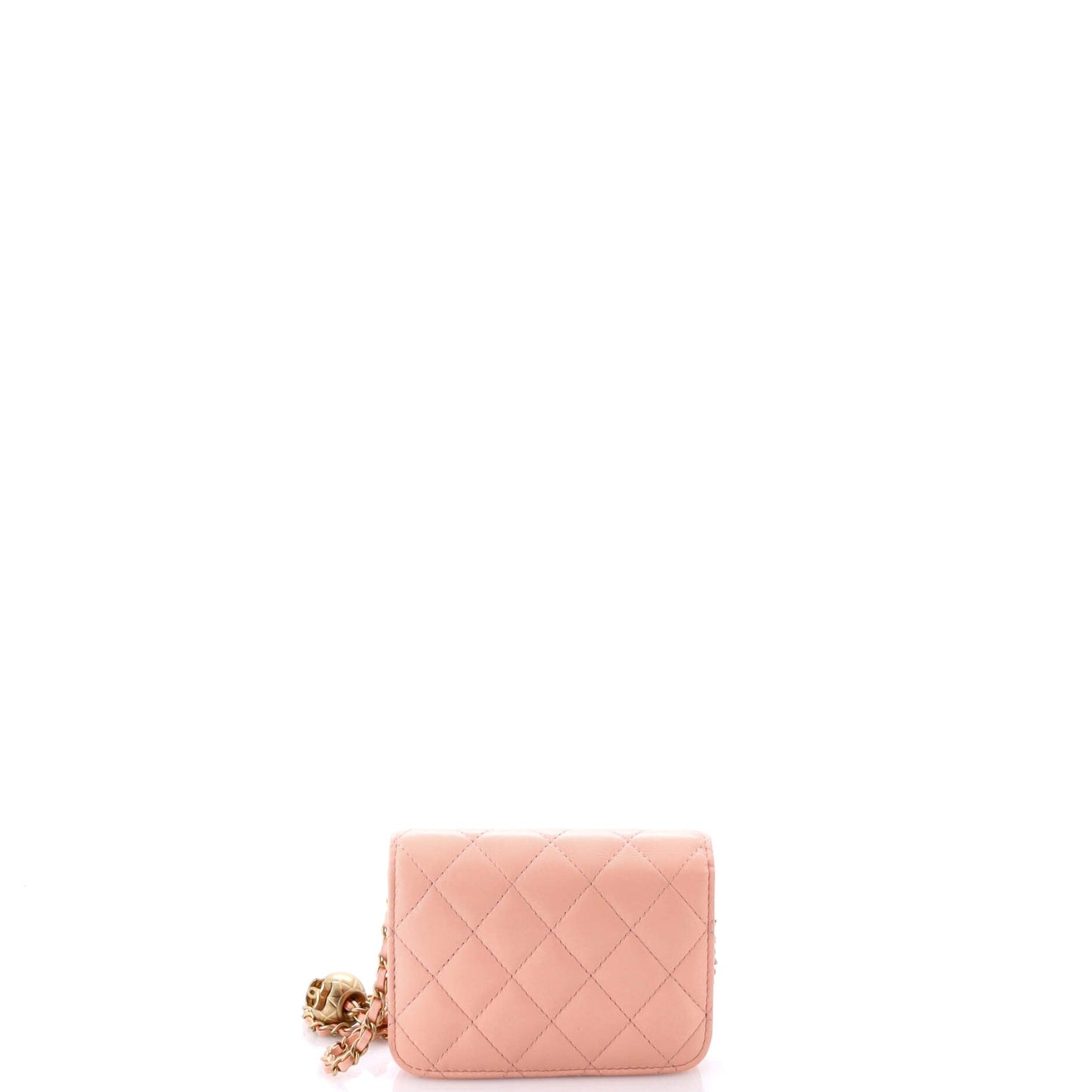 Pearl Crush Flap Clutch with Chain Quilted Lambskin Mini