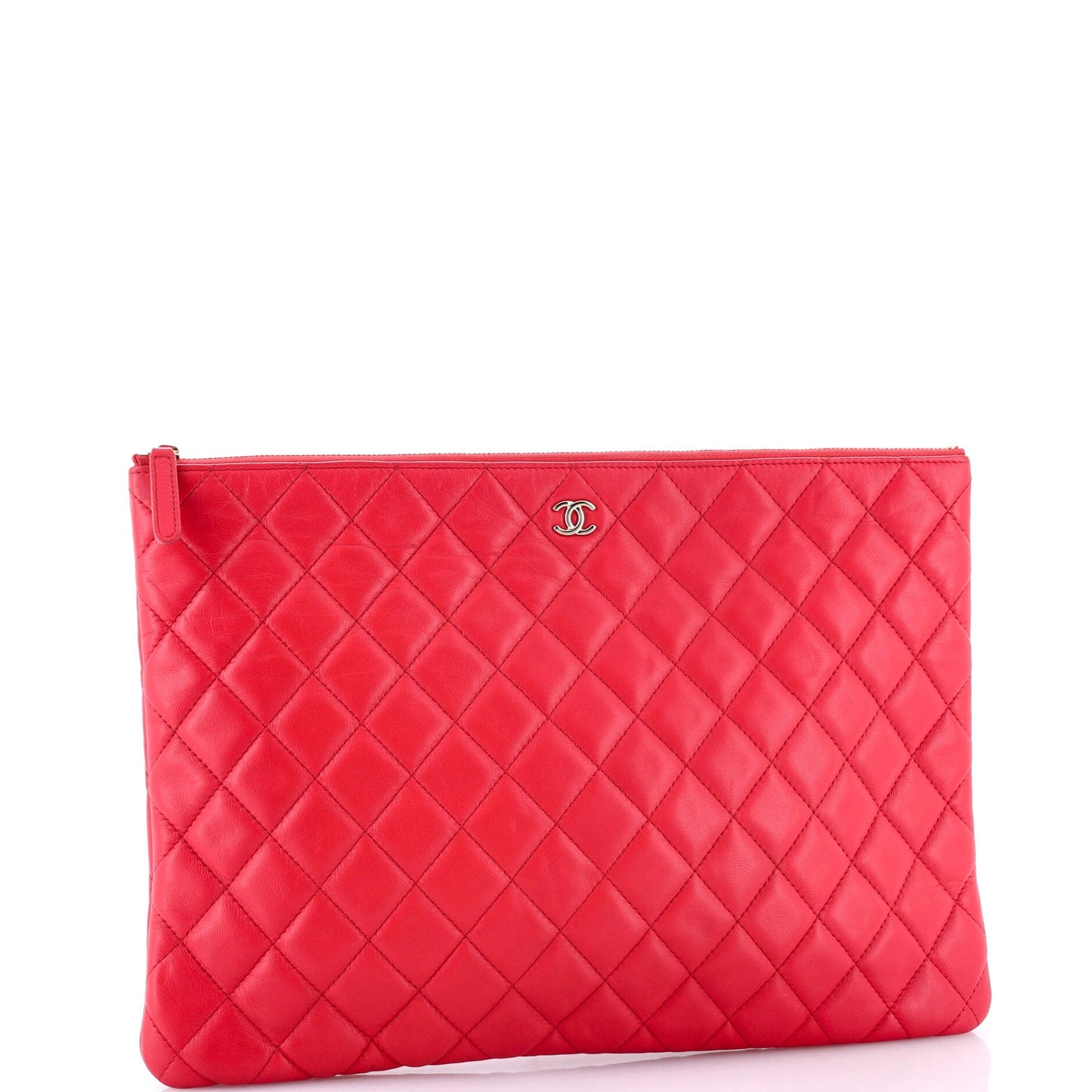 O Case Clutch Quilted Lambskin Large
